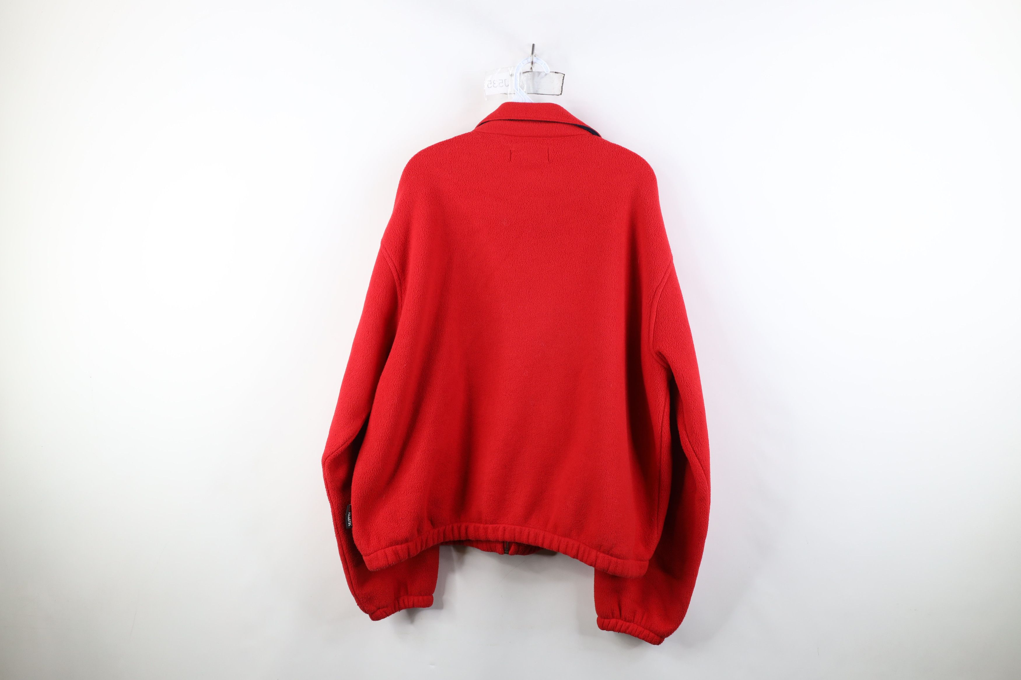 Ralph Lauren Vintage 90s Ralph Lauren Fleece Full Zip Bomber Jacket Red Size US XL / EU 56 / 4 - 12 Thumbnail