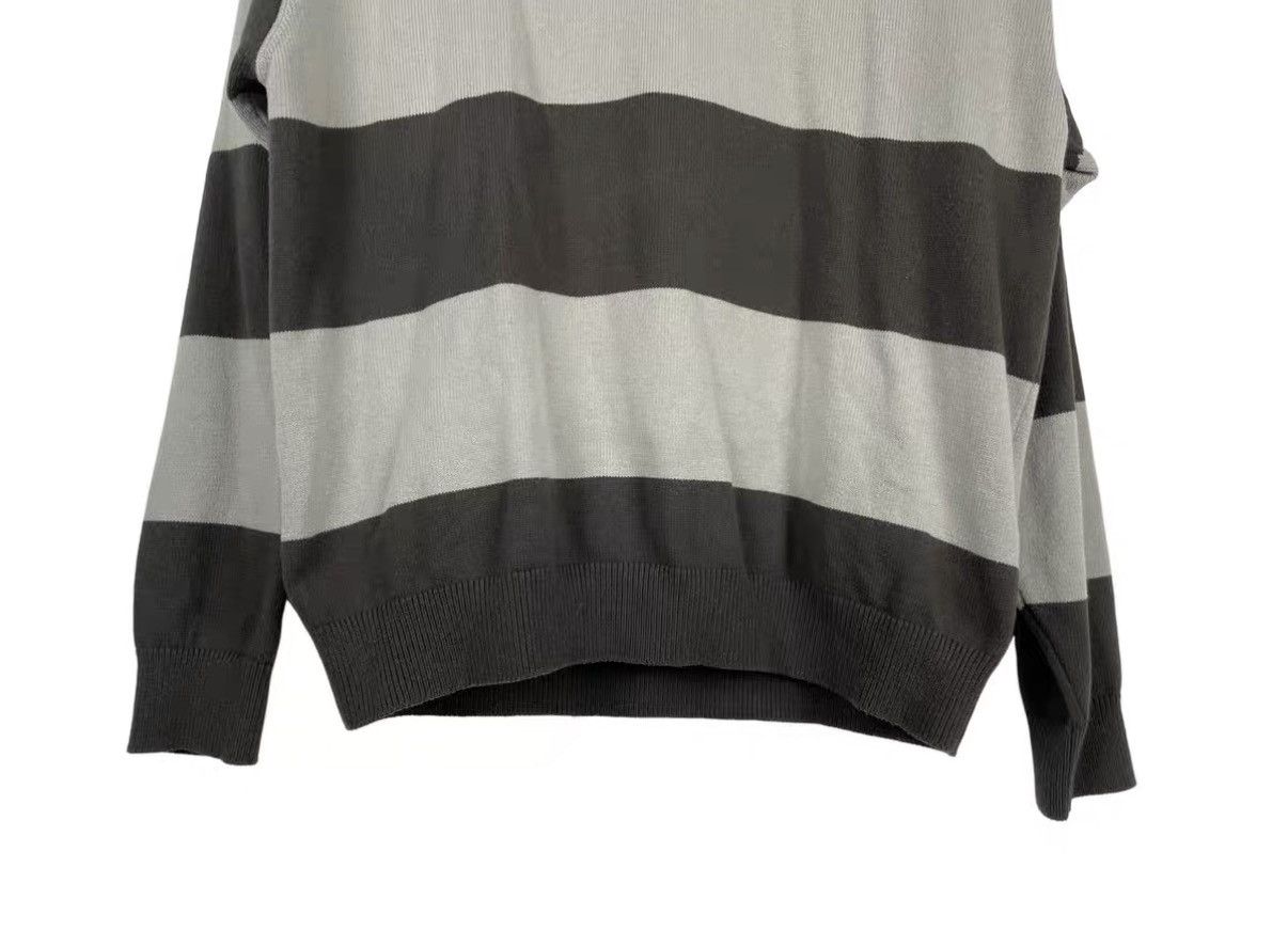 Beams Japan Beams Striped Long Sleeve Polo Knit J31 Size US M / EU 48-50 / 2 - 4 Thumbnail