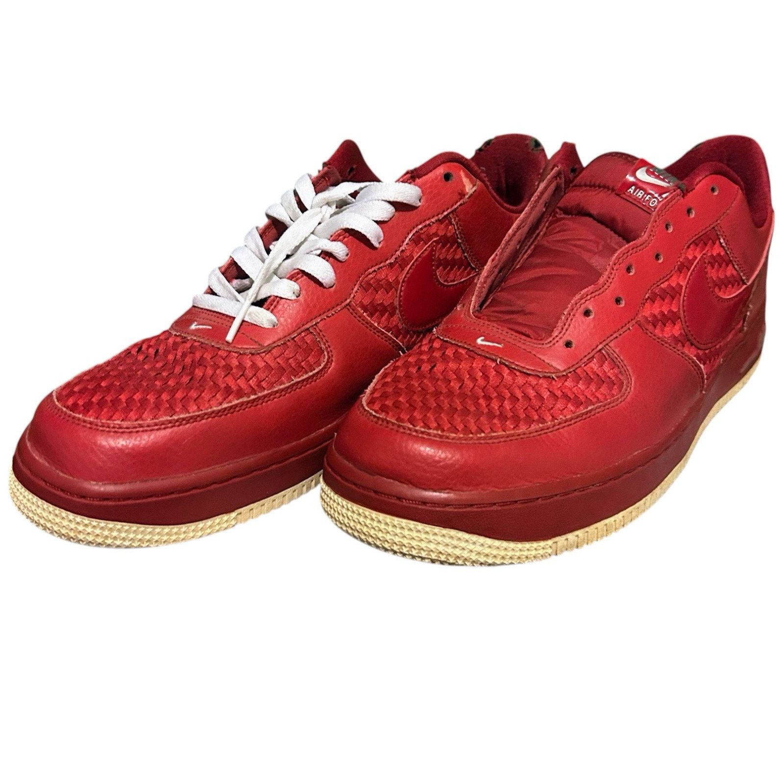 Nike Air Force '07 LV8 Gym Red Woven Low 718152-605 13