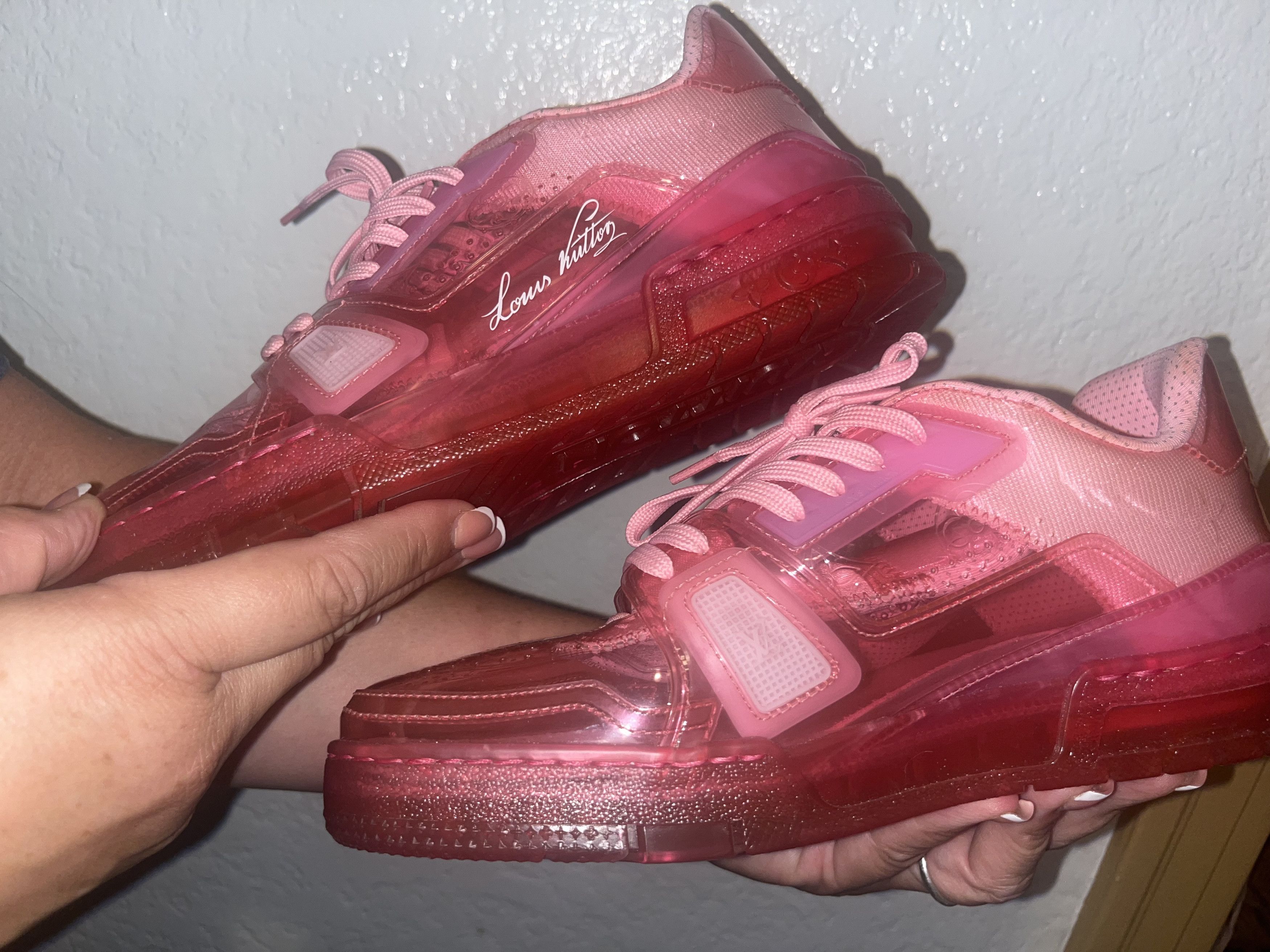 Louis Vuitton Louis Vuitton trainer sneakers Pink PVC Size US 6.5 / EU 39-40 - 2 Thumbnail
