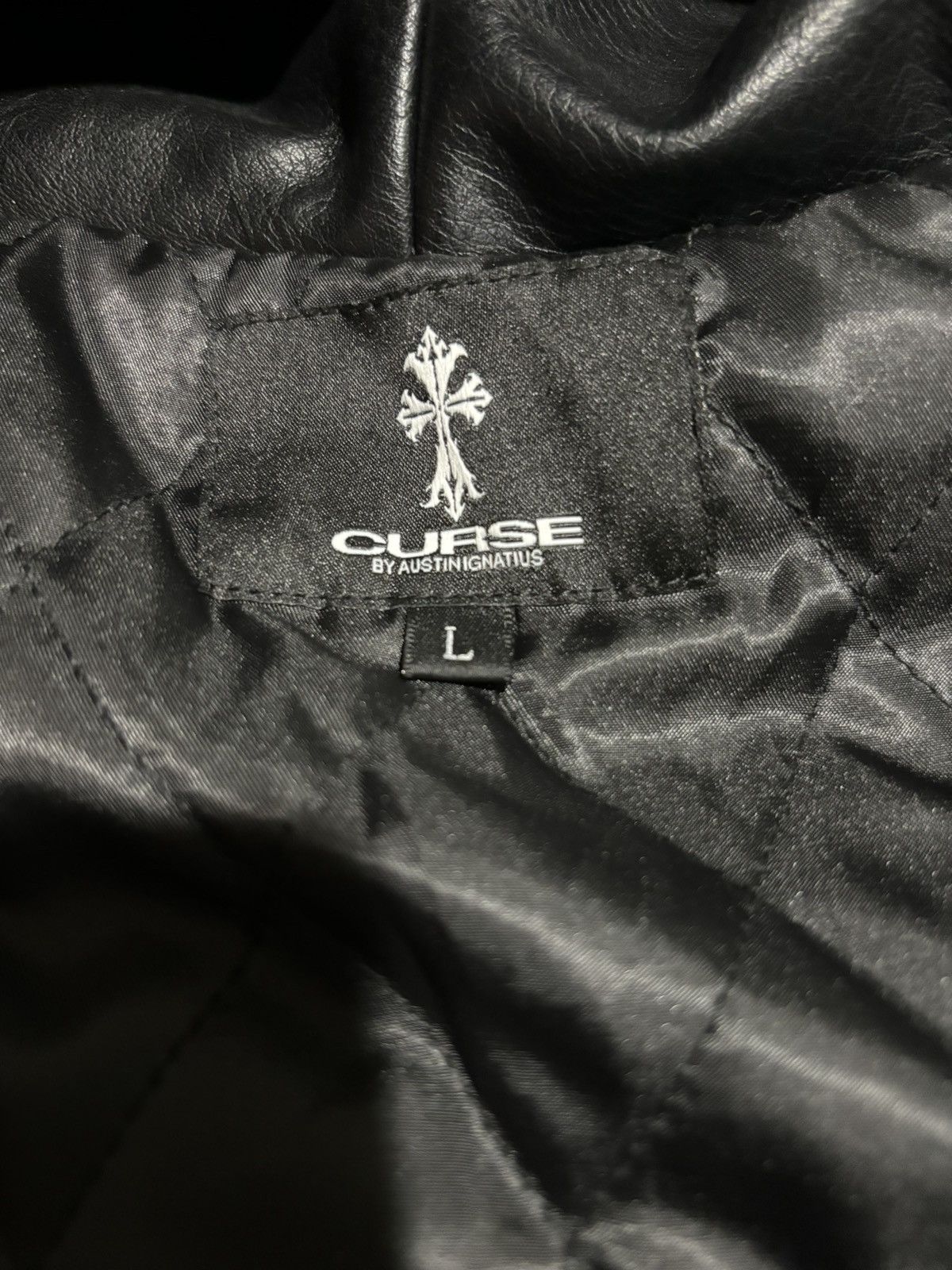 Other Only curse infernal leather zip up jacket Size US L / EU 52-54 / 3 - 4 Thumbnail