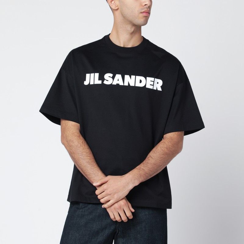 Jil Sander Jil Sander Black Boxy T-Shirt With Logo Size US S / EU 44-46 / 1 - 1 Thumbnail