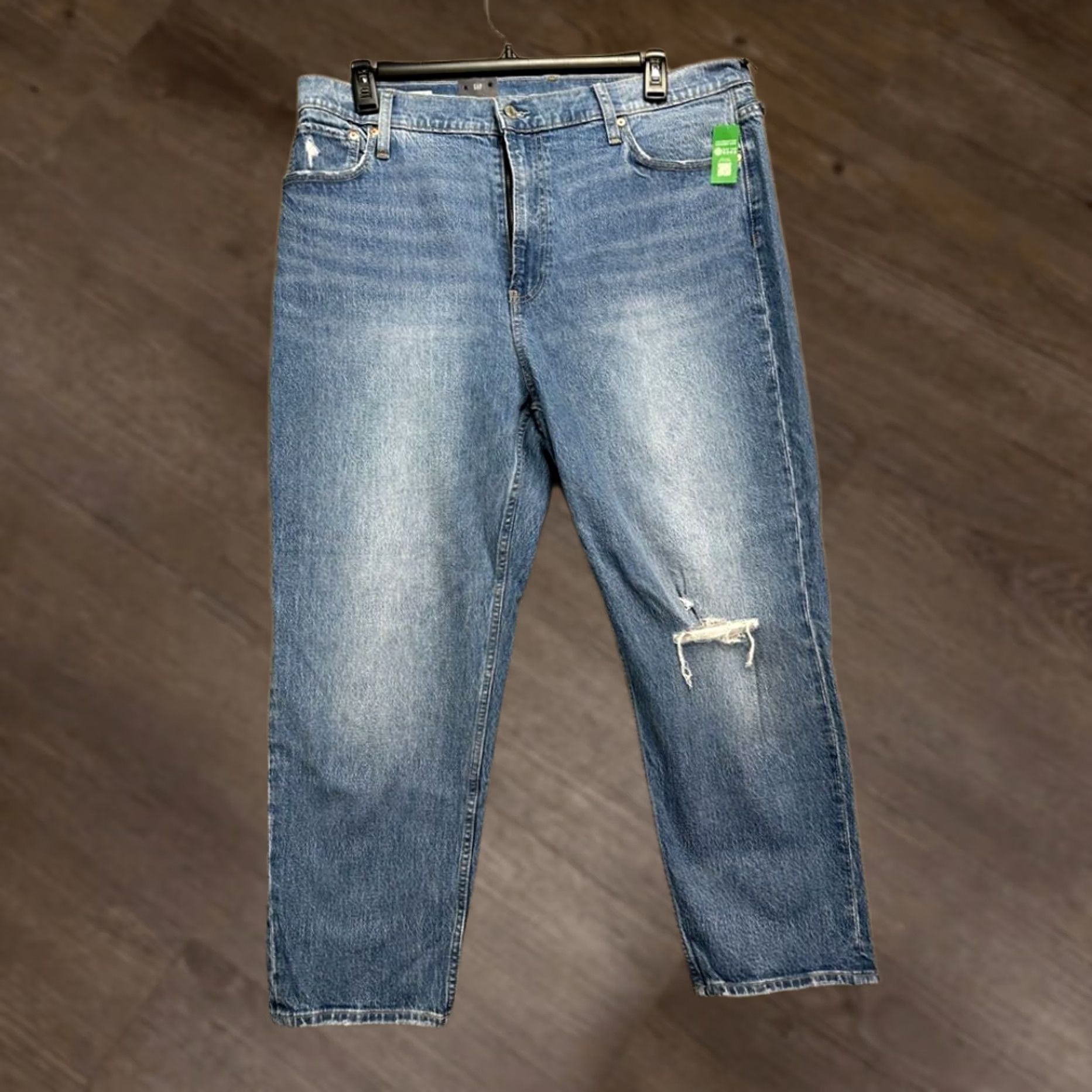 Gap Gap Jeans Womens 35X20 Regular Blue Distressed Cheeky Straight Sky High-Rise NEW Size 24" / US 00 / IT 34 - 1 Thumbnail