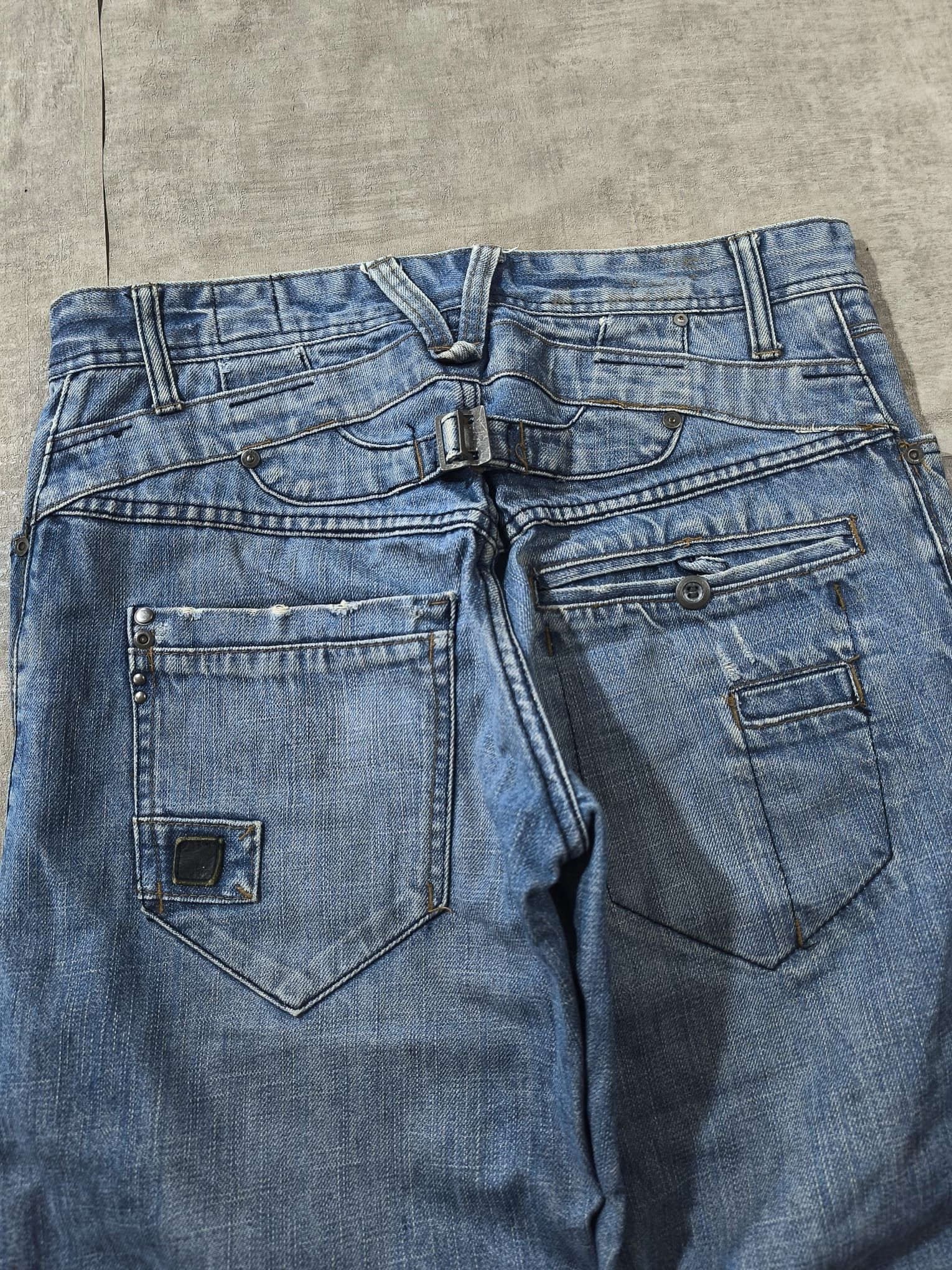 Vintage MUDDY TRASHED BUCKLEBACK BIKER JORTS Size US 34 / EU 50 - 5 Thumbnail