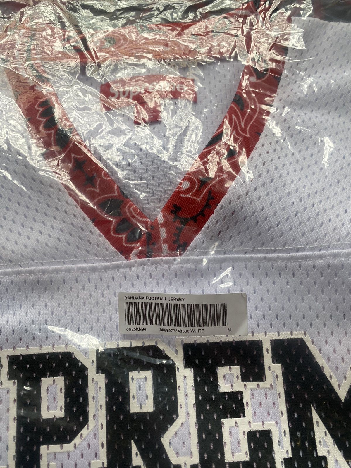 Supreme Supreme Bandana Football Jersey White Medium Size US M / EU 48-50 / 2 - 6 Thumbnail