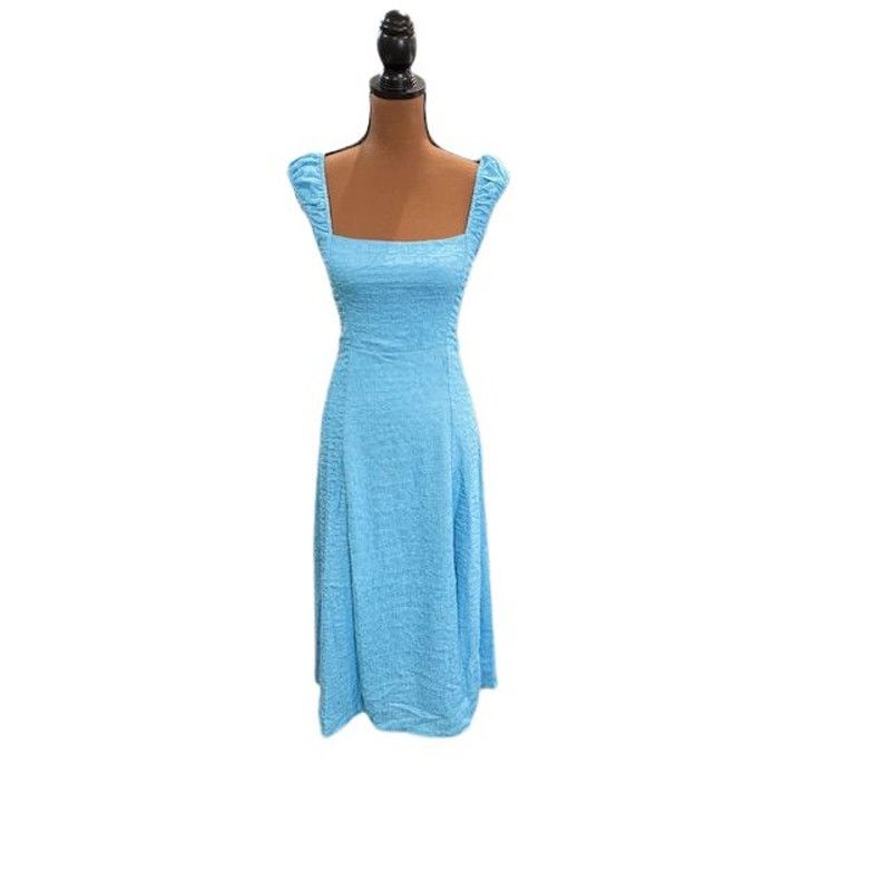 ASTR The Label ASTR the Label Crinkle Shoulder Midi Dress – Size Small 💙 Size S / US 4 / IT 40 - 1 Thumbnail