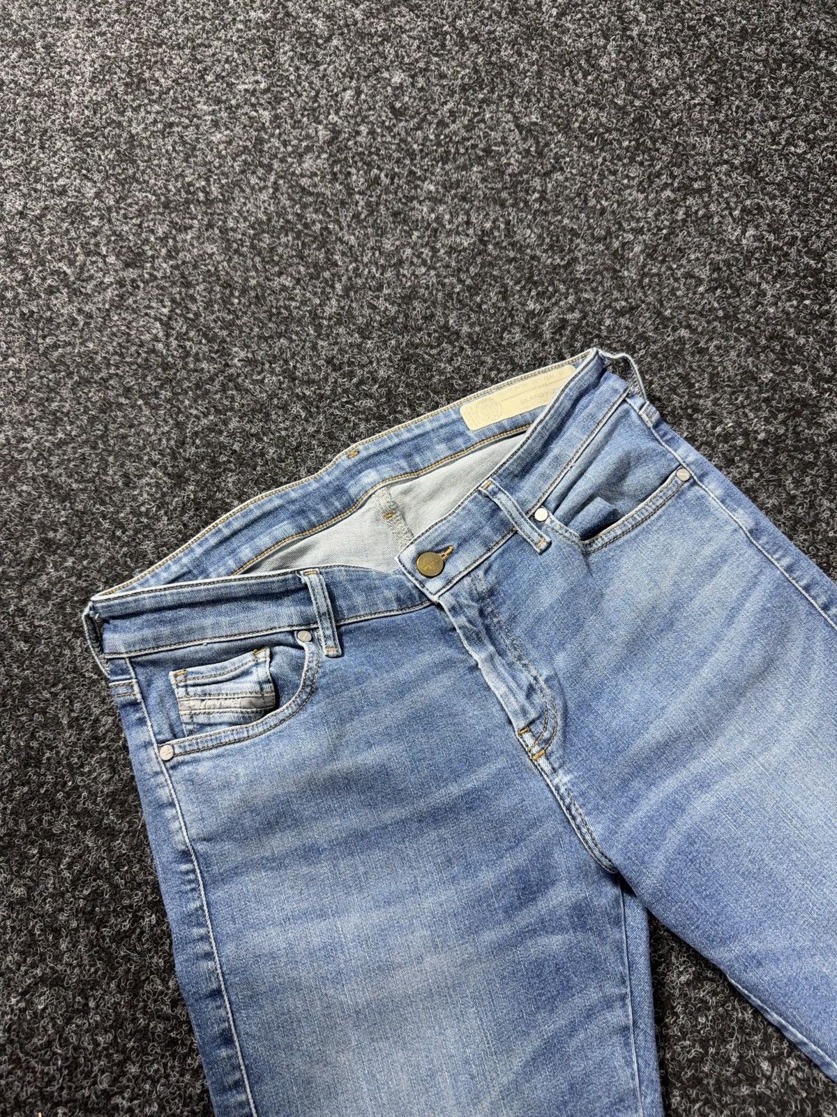 Diesel Luxury 00s Diesel Slandy-Zip Super Skinny Zip Jeans Punk Y2K Size 31" - 7 Thumbnail