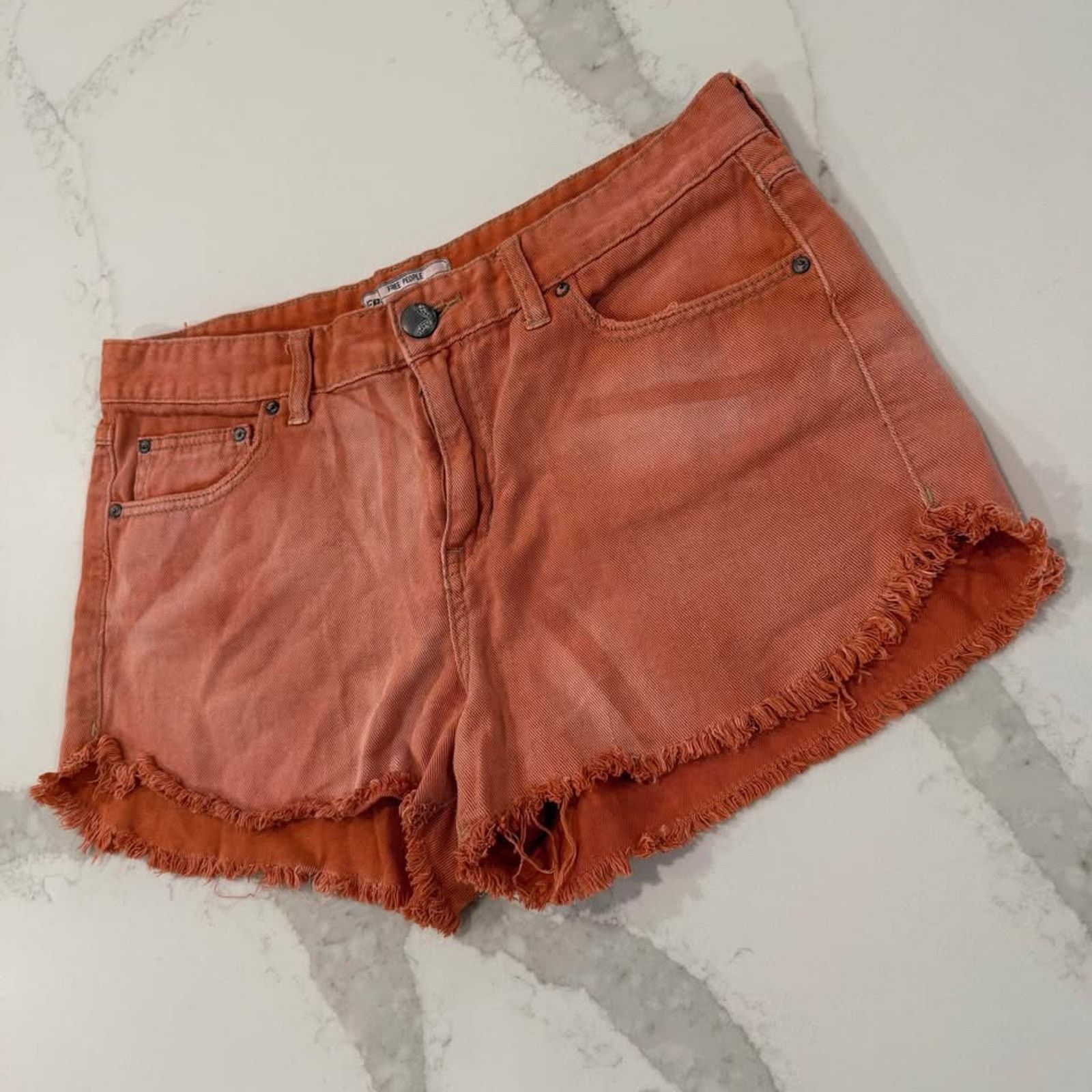Free People Free People Raw Hem CutOff Denim Jean Shorts Womens 30 Faded Size 30" / US 8 / IT 44 - 2 Thumbnail