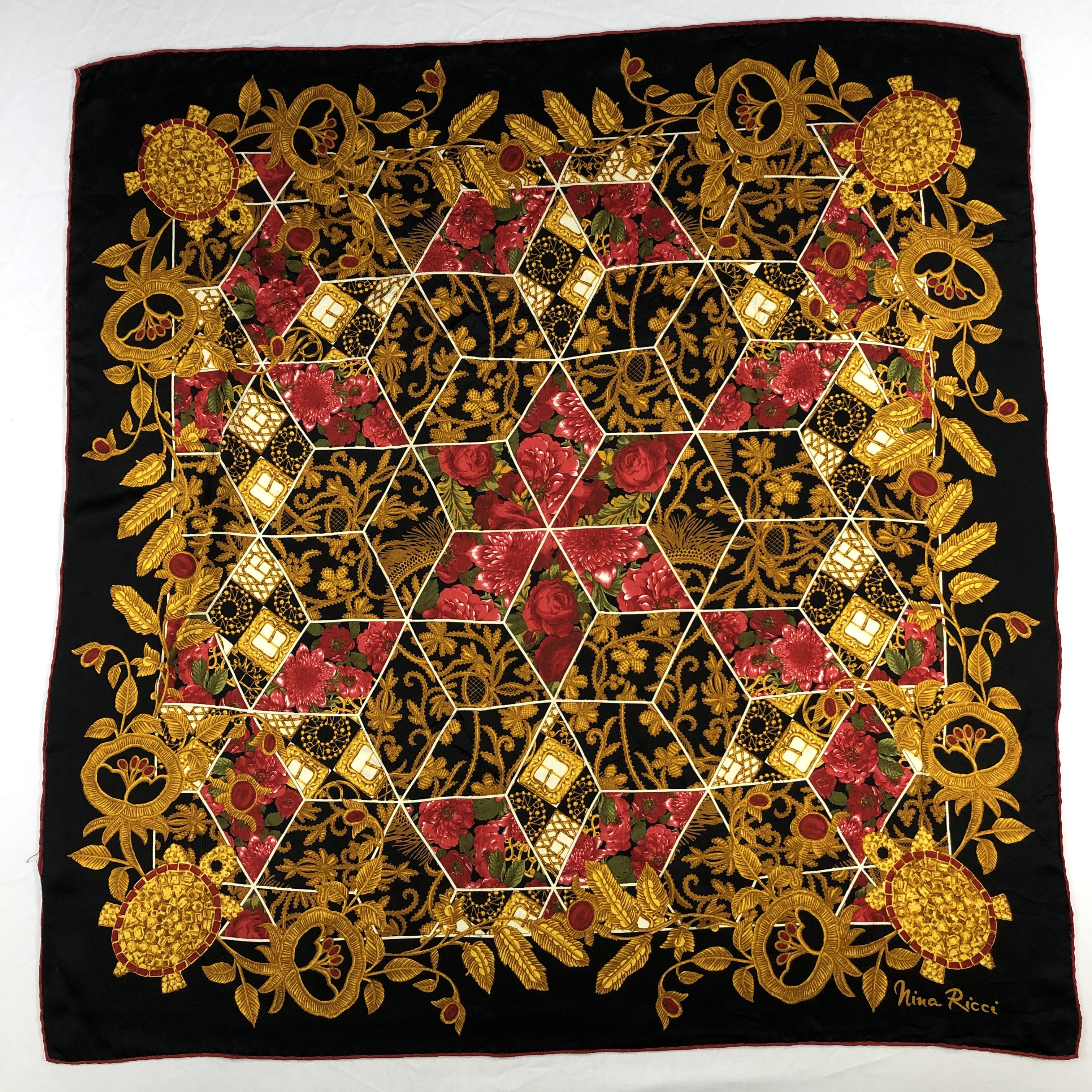 Nina Ricci Vintage Nina Ricci Silk Scarf Size ONE SIZE - 2 Thumbnail