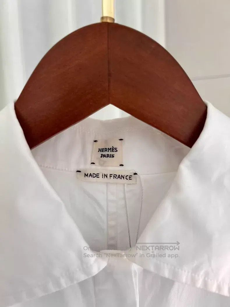 Hermes Hermes White pig nose shirt dress Size XXS / US 00 / IT 34 - 4 Thumbnail
