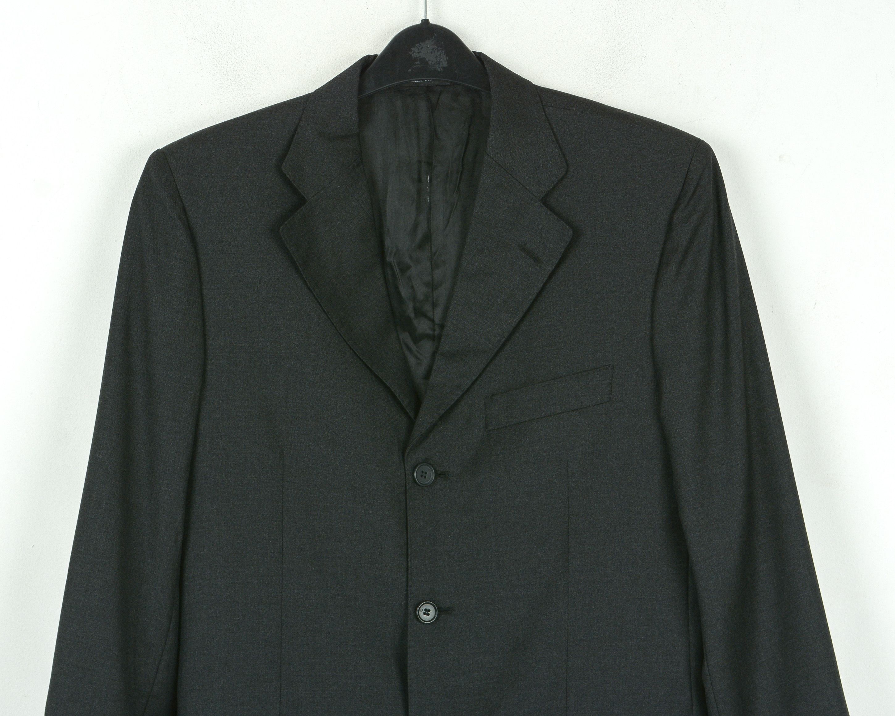 Designer TORNABUONI $980 Luxury Charcoal Italian Wool Blazer Jacket Size 38R - 2 Thumbnail