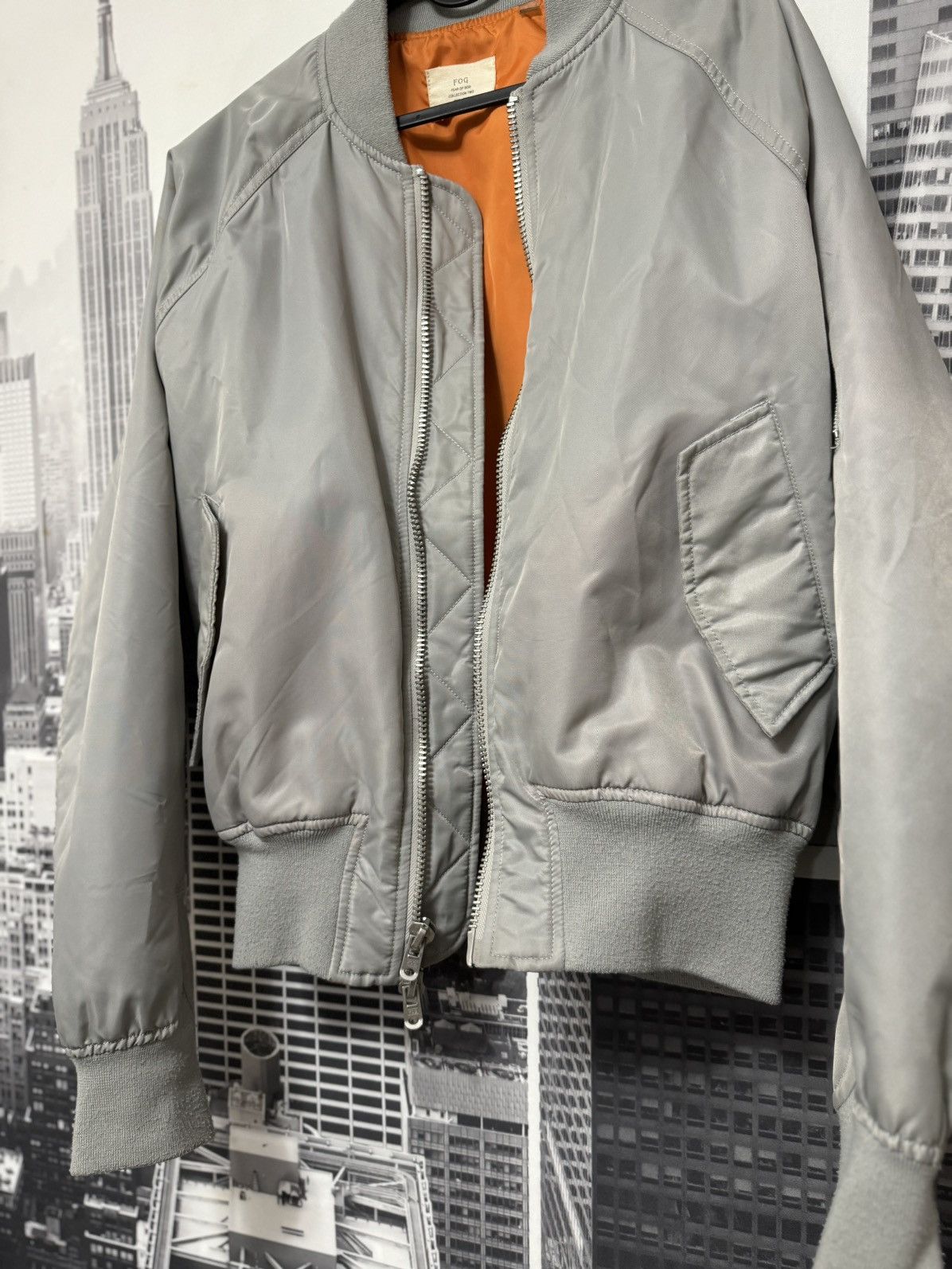 Fear of God 💥FOG Fear of God Collection Two Bomber Jacket Silver SZ S Size US S / EU 44-46 / 1 - 2 Thumbnail