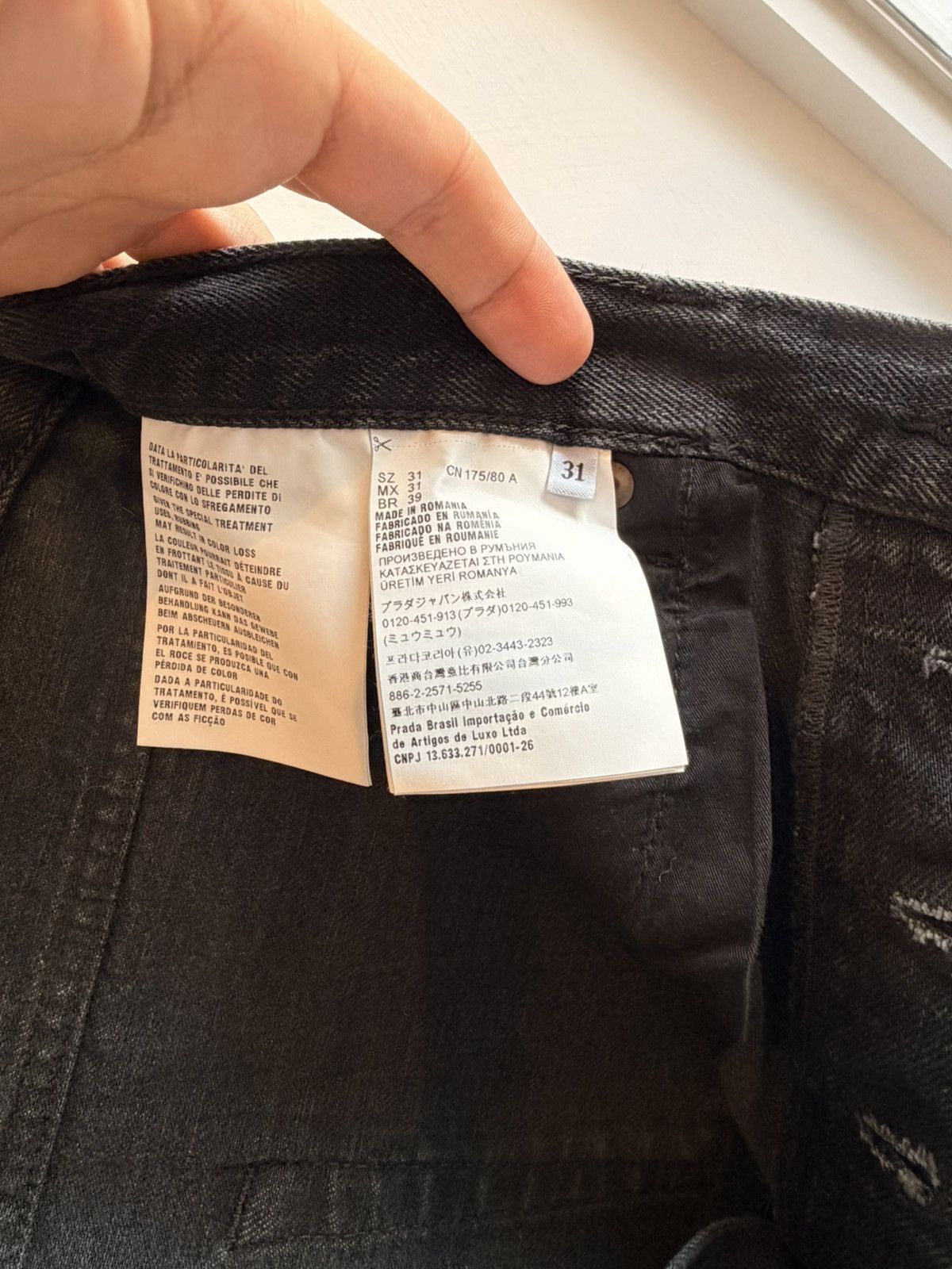 Prada Prada Five-pocket Denim Jeans Enamel Triangle Logo Size 31 Size US 31 - 11 Thumbnail