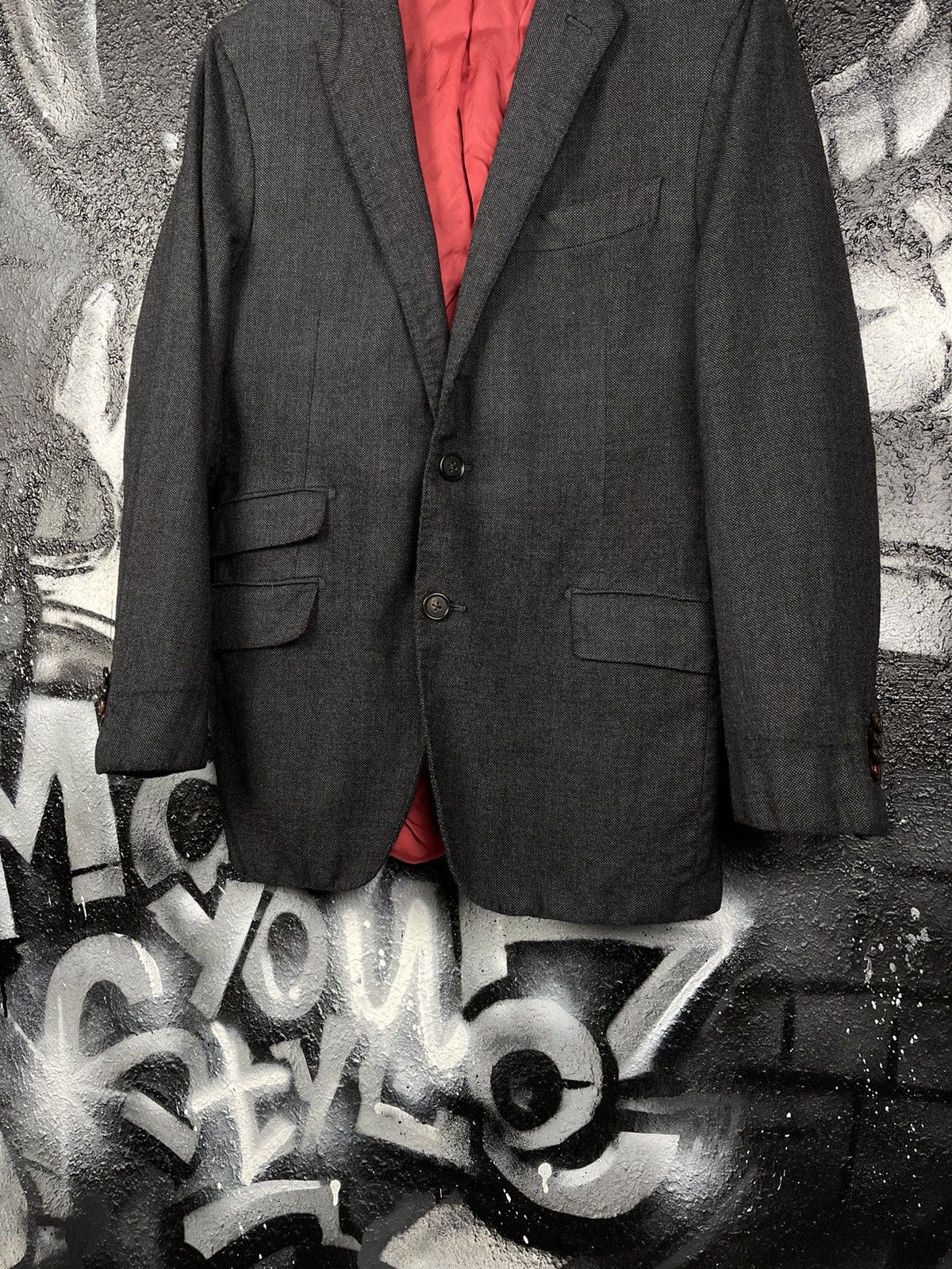 Suitsupply Suitsupply Sienna Dark Grey Wool Blazer Jacket Size 48 Size 48R - 4 Thumbnail