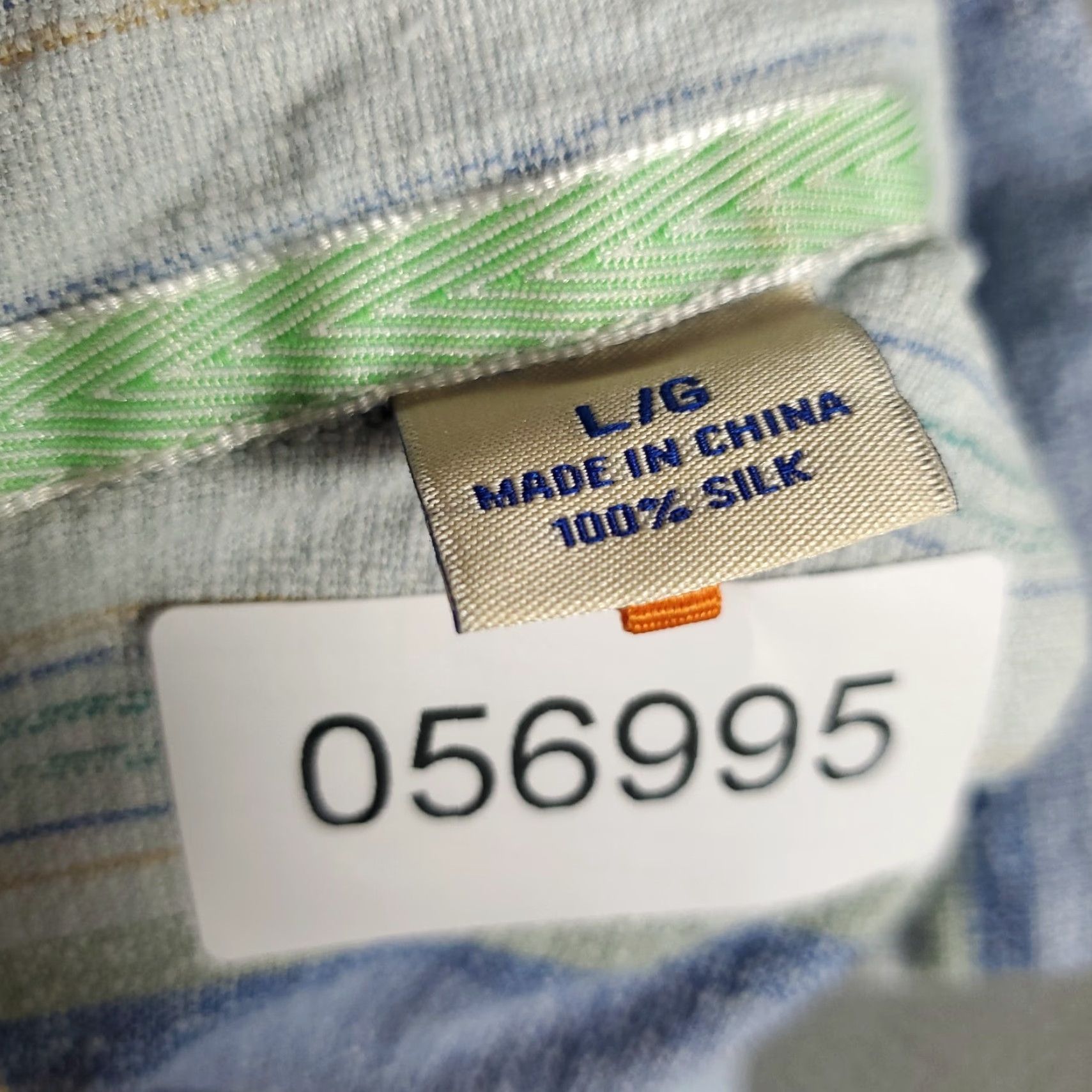 Tommy Bahama Tommy Bahama Shirt Mens Large Silk Short Sleeve Button-Up Striped Blue Hawaiian Beach Mens Size US L / EU 52-54 / 3 - 8 Thumbnail