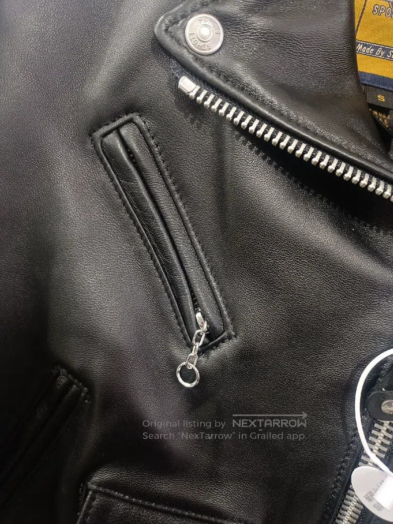 Schott Schott NYC Women's Biker Rock Cable-Stayed Lambskin Jacket Size S / US 4 / IT 40 - 6 Thumbnail