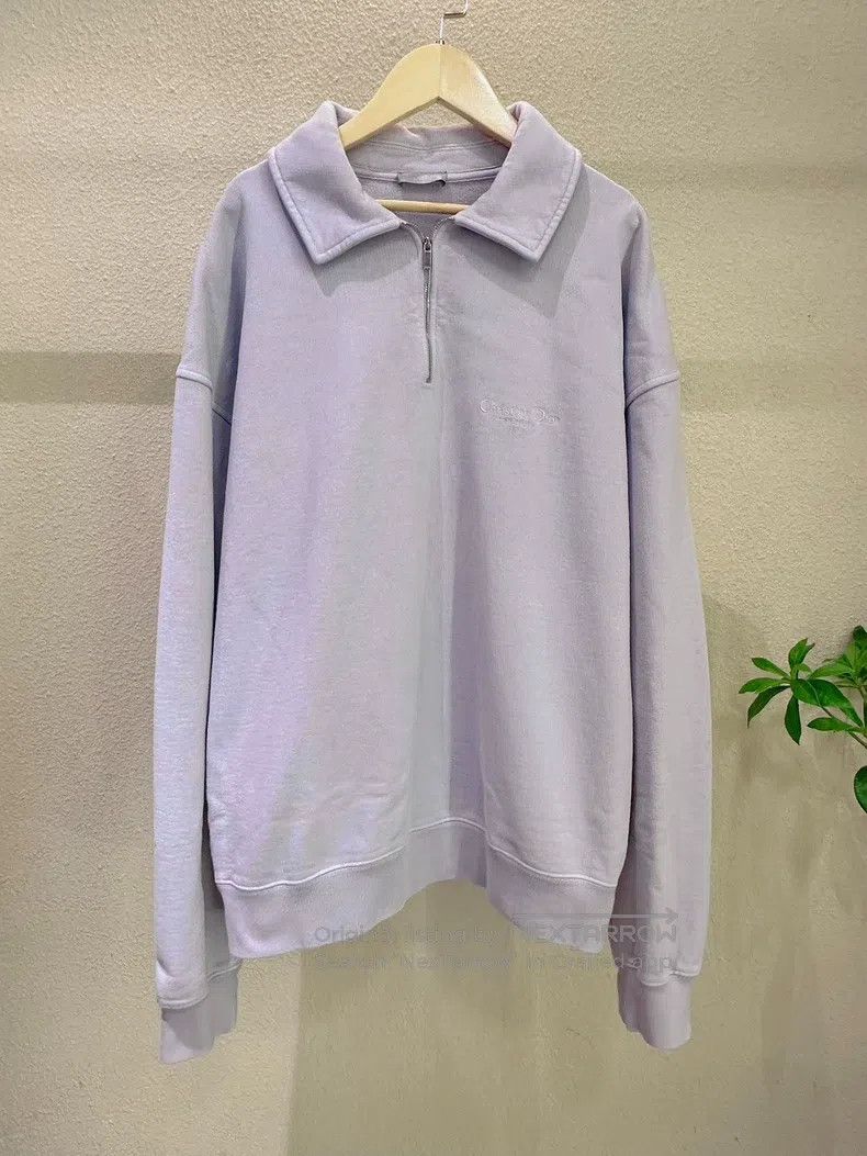 Dior Dior Letter Logo Embroidered Lavender Half-Zipper Sweatshi Size US M / EU 48-50 / 2 - 1 Thumbnail