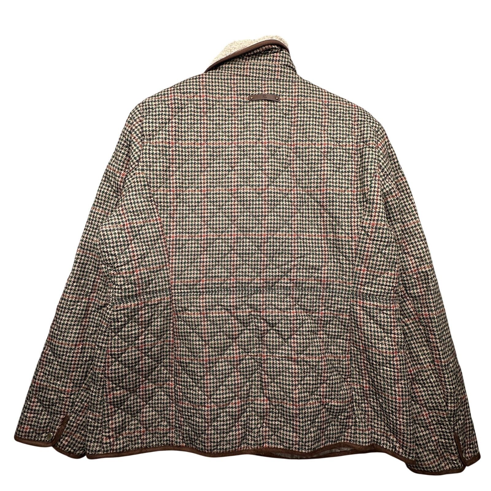 Lauren Ralph Lauren Ralph Lauren Houndstooth Quilted Coat Women XL Merlot 24480 Size XL / US 12-14 / IT 48-50 - 6 Thumbnail