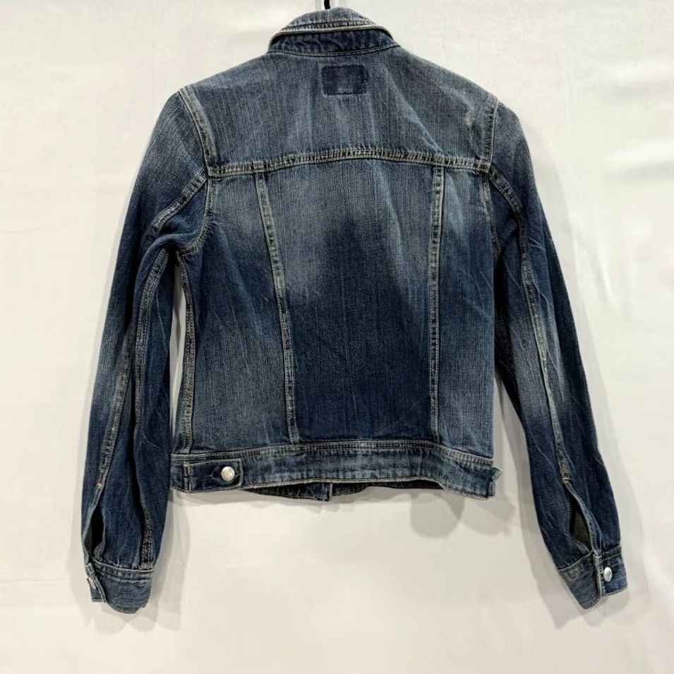 American Eagle Outfitters VINTAGE American Eagle Jacket Womens Small Blue Denim Button Front Size 28" / US 6 / IT 42 - 2 Thumbnail