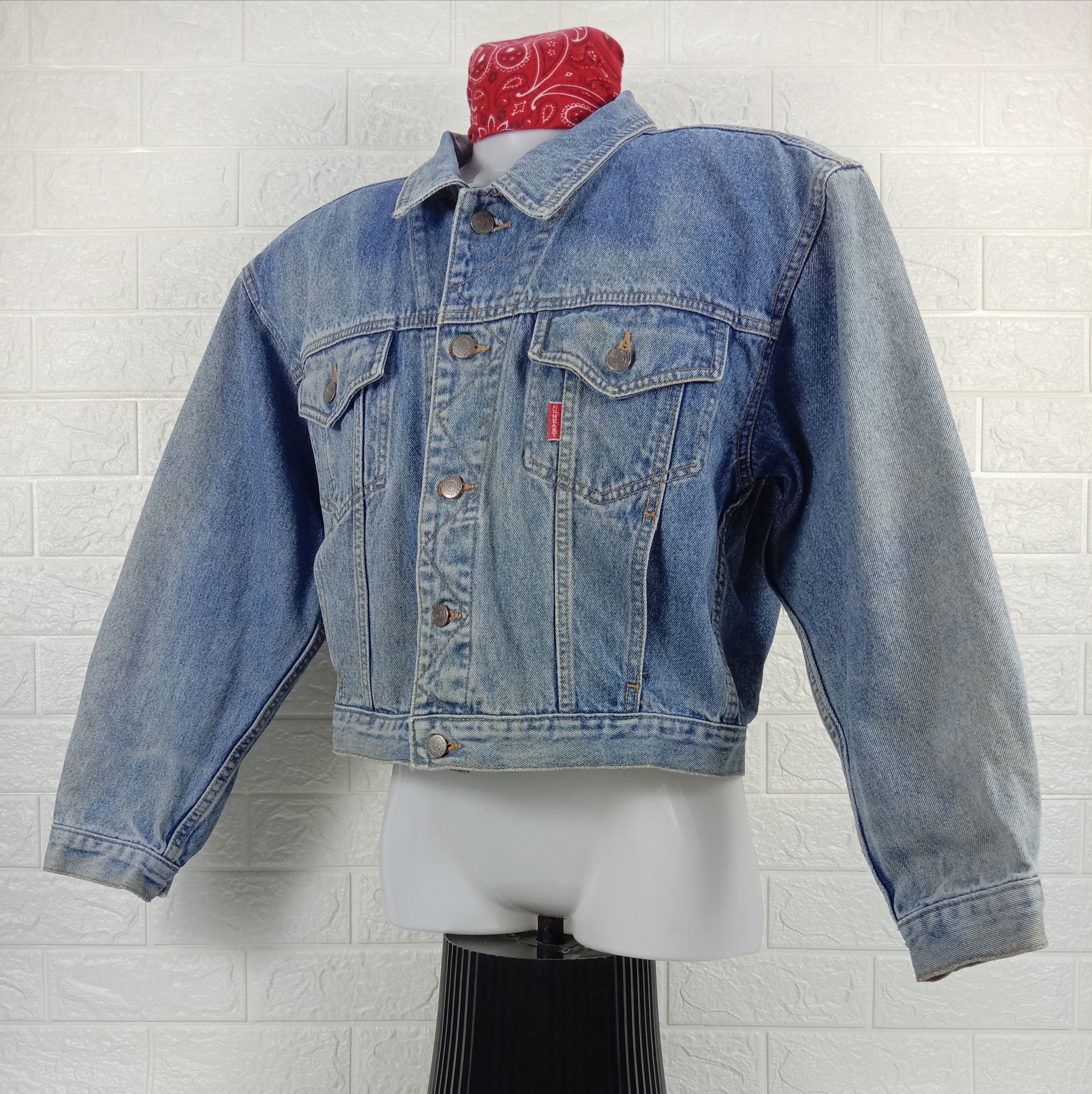 Japanese Brand Vintage Japanese GL Heart Faded Blue Wash Denim Jacketcket Size L / US 10 / IT 46 - 2 Thumbnail