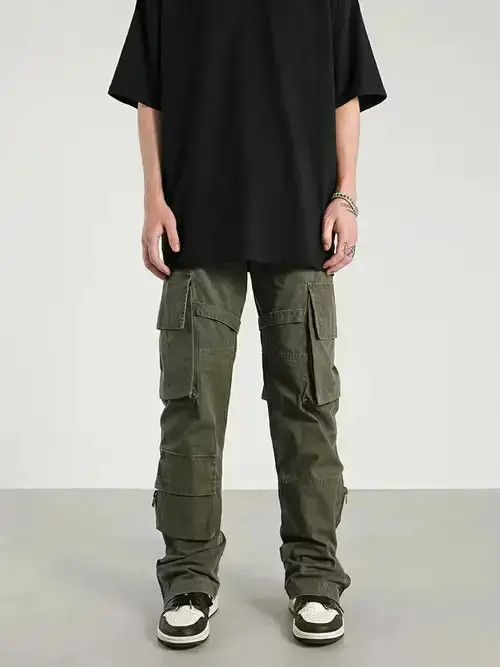 Jean military tactical flared cargo pants Size US 30 / EU 46 - 2 Thumbnail