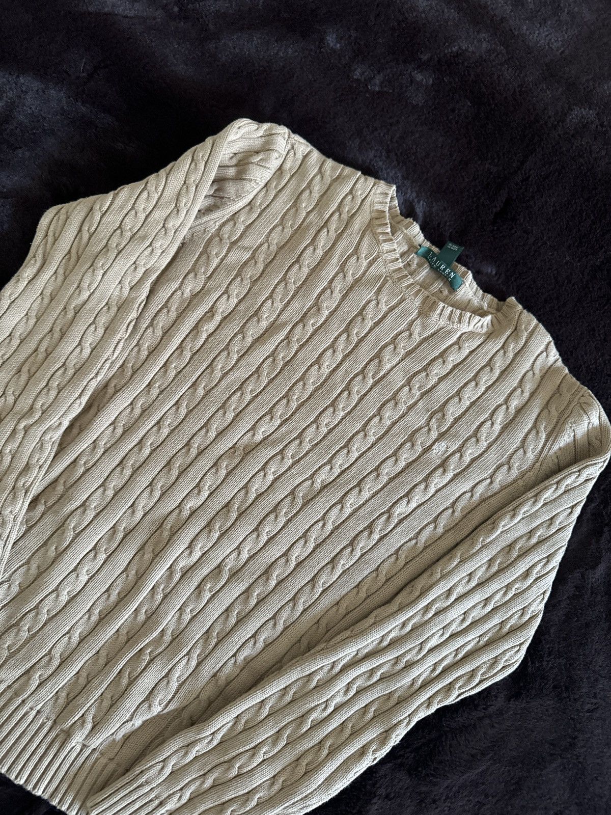 Ralph Lauren RALPH LAUREN CABLE KNIT SWEATER Size M / US 6-8 / IT 42-44 - 2 Thumbnail