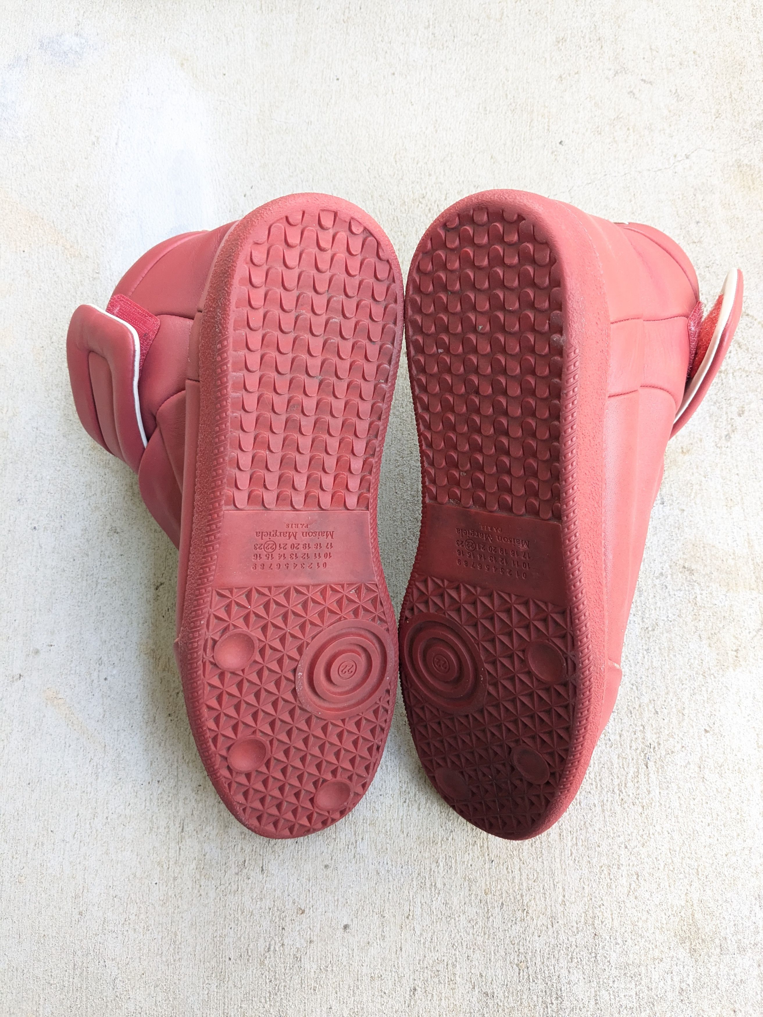 Maison Margiela Maison Margiela Future Red 13 46 High Tops Leather Sneakers Size US 13 / EU 46 - 17 Thumbnail