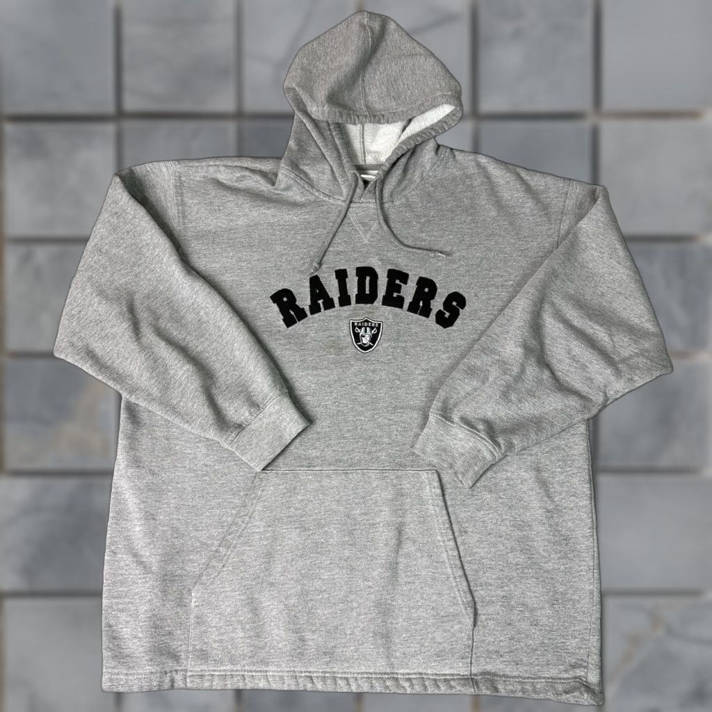 NFL VINTAGE NFL LA Raiders Sweatshirt Hoodie Men 2XL Gray Embroidered 90s Football Pullover Games Usa Sports Size US XXL / EU 58 / 5 - 1 Thumbnail