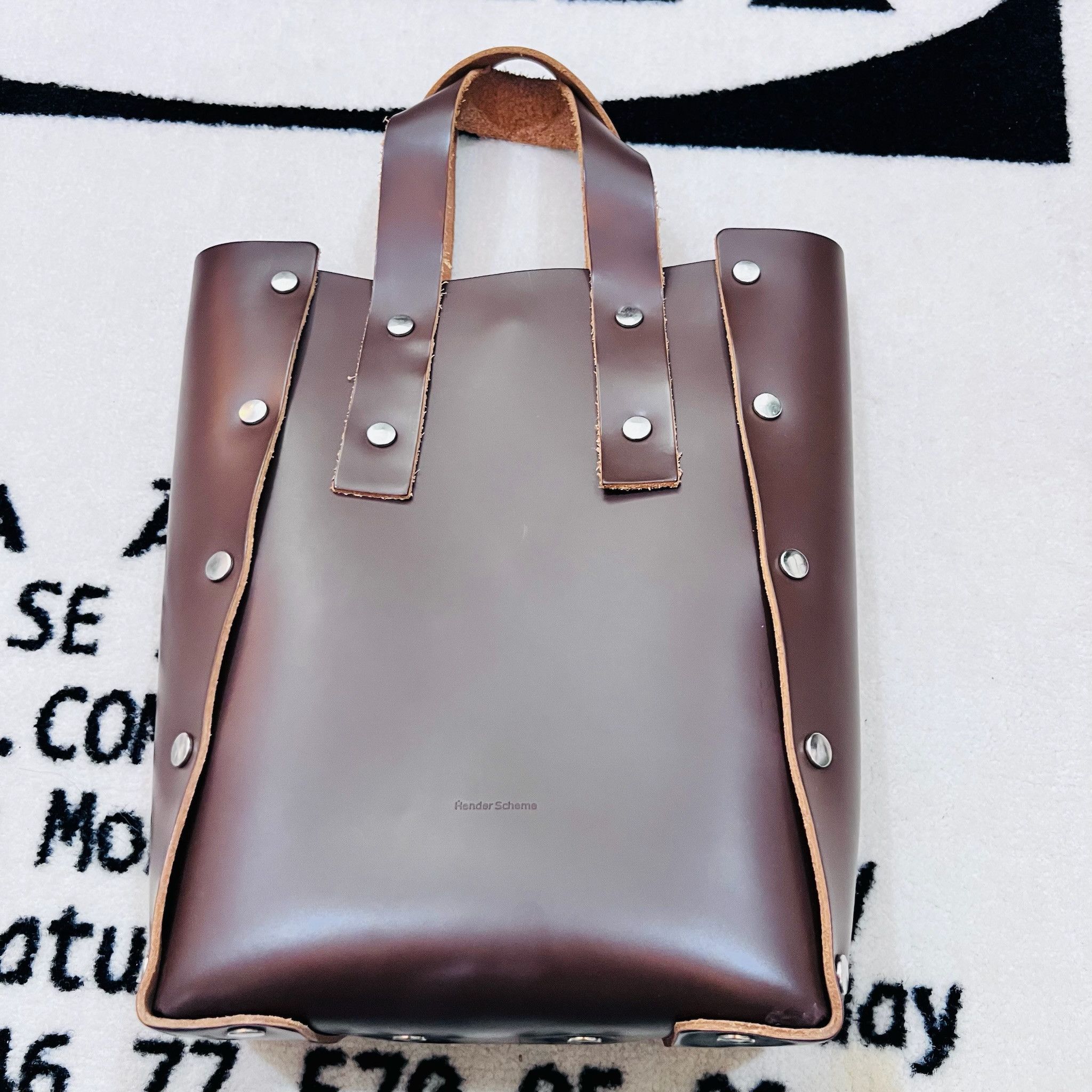 Hender Scheme Leather Studded Assemble Tote Handbag Tall