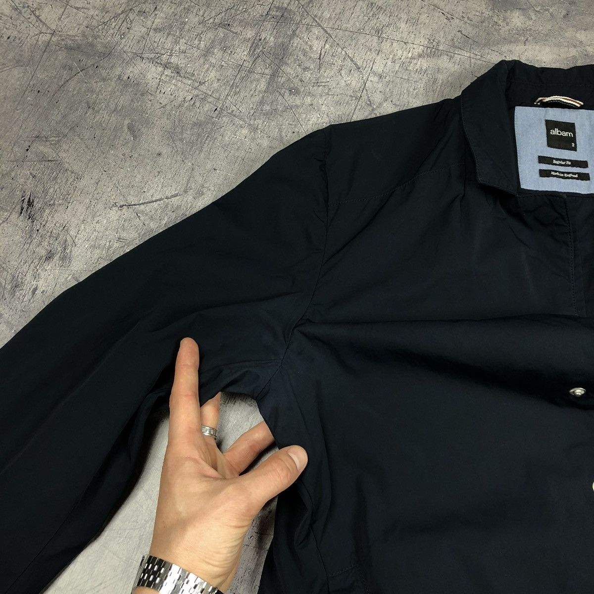 Albam Vintage Albam Nylon Ripstop Navy Casual Blazer Jacket chore Size US M / EU 48-50 / 2 - 11 Thumbnail