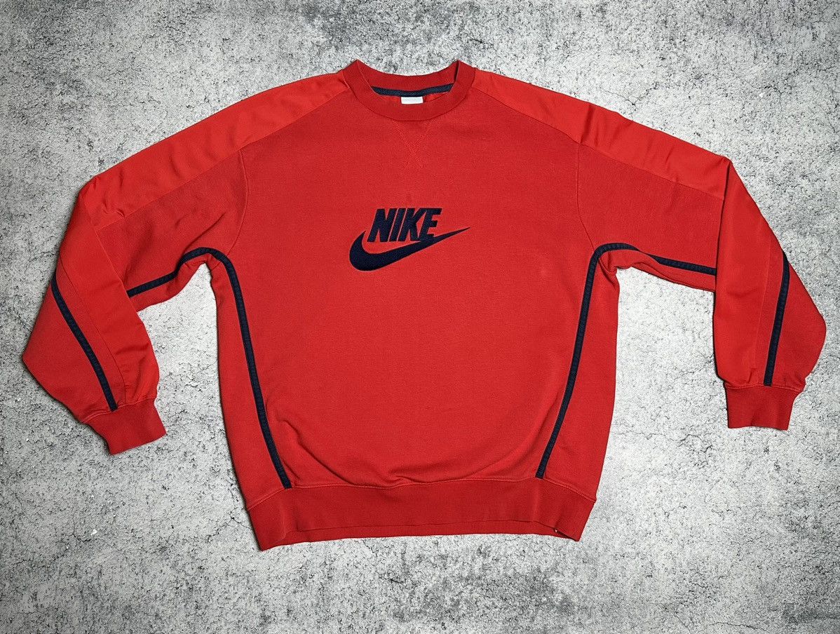 Nike × Vintage Vintage Nike Big Logo Sweatshirt Size US L / EU 52-54 / 3 - 6 Thumbnail