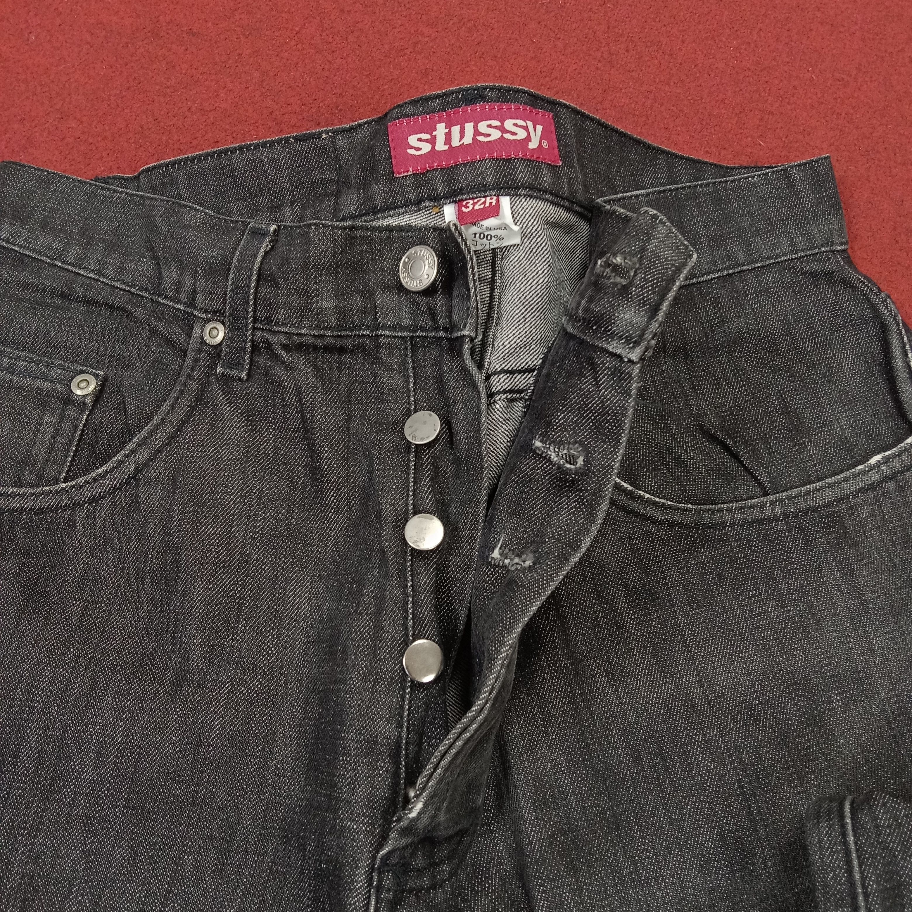 Vintage Stussy Streetwear Custom Art Logo Style Distressed Jeans Size US 32 / EU 48 - 13 Thumbnail