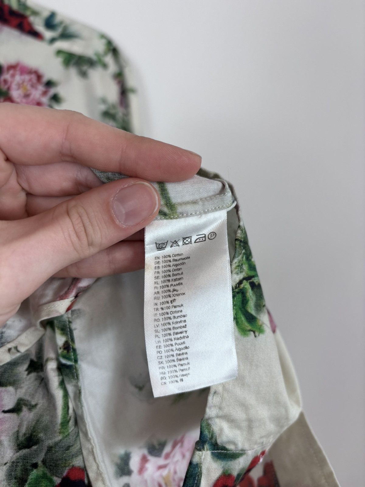 Eton Eton Men’s Slim Floral Sumo Wrestler Print Button Up Shirt Size US M / EU 48-50 / 2 - 10 Thumbnail