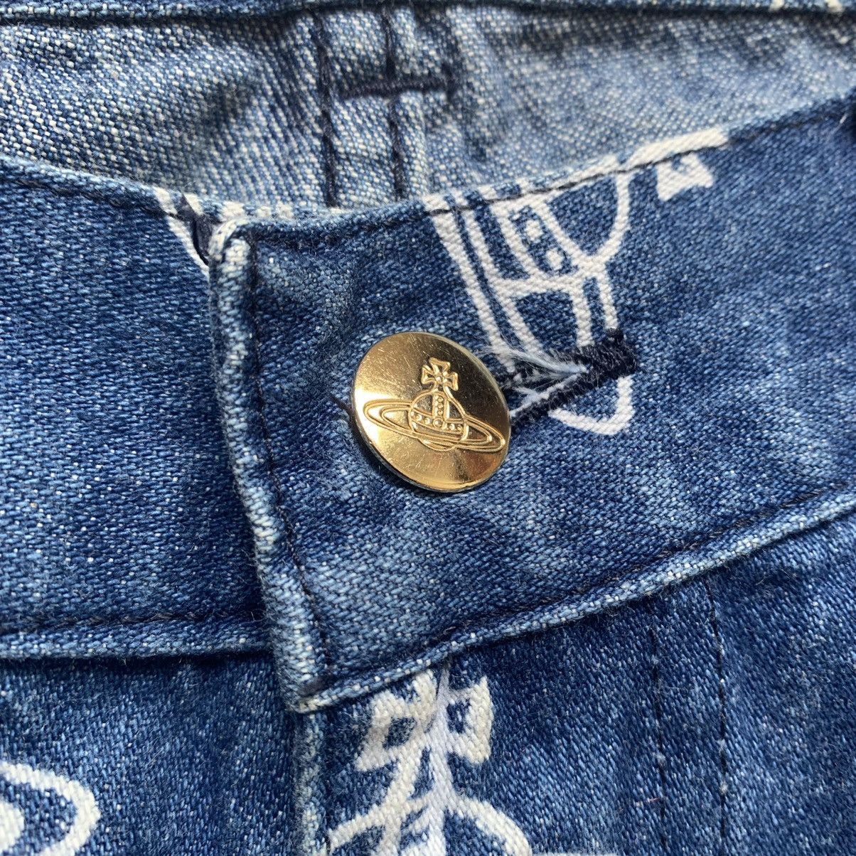 Vivienne Westwood SS1985 Orb Monogram Print Jeans Size US 34 / EU 50 - 4 Thumbnail