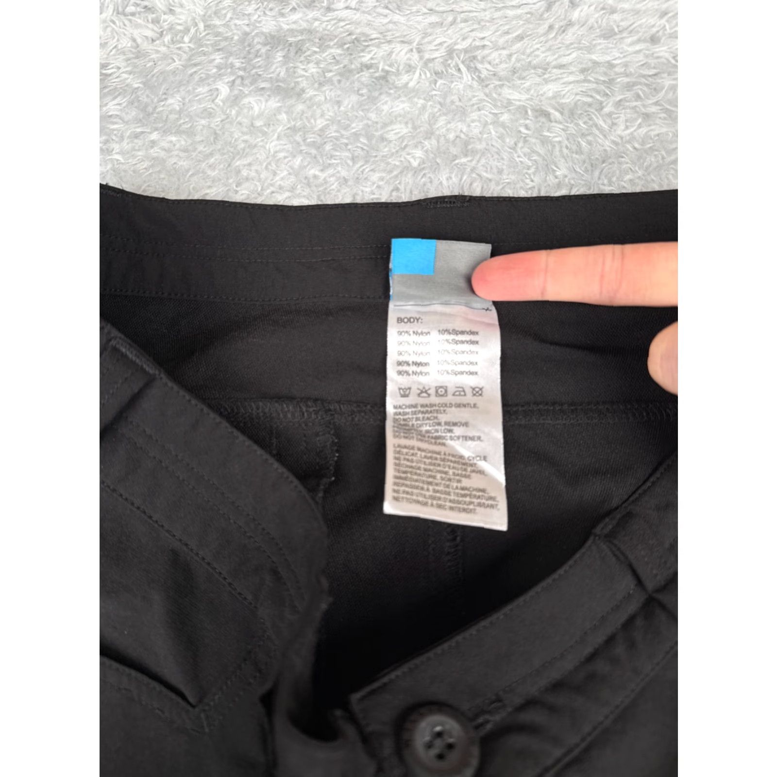 Vintage Kirkland Women's Pants 14 Black Straight Leg Nylon Blend Cargo Casual 35x32 Size 36" / US 14 / IT 50 - 7 Thumbnail