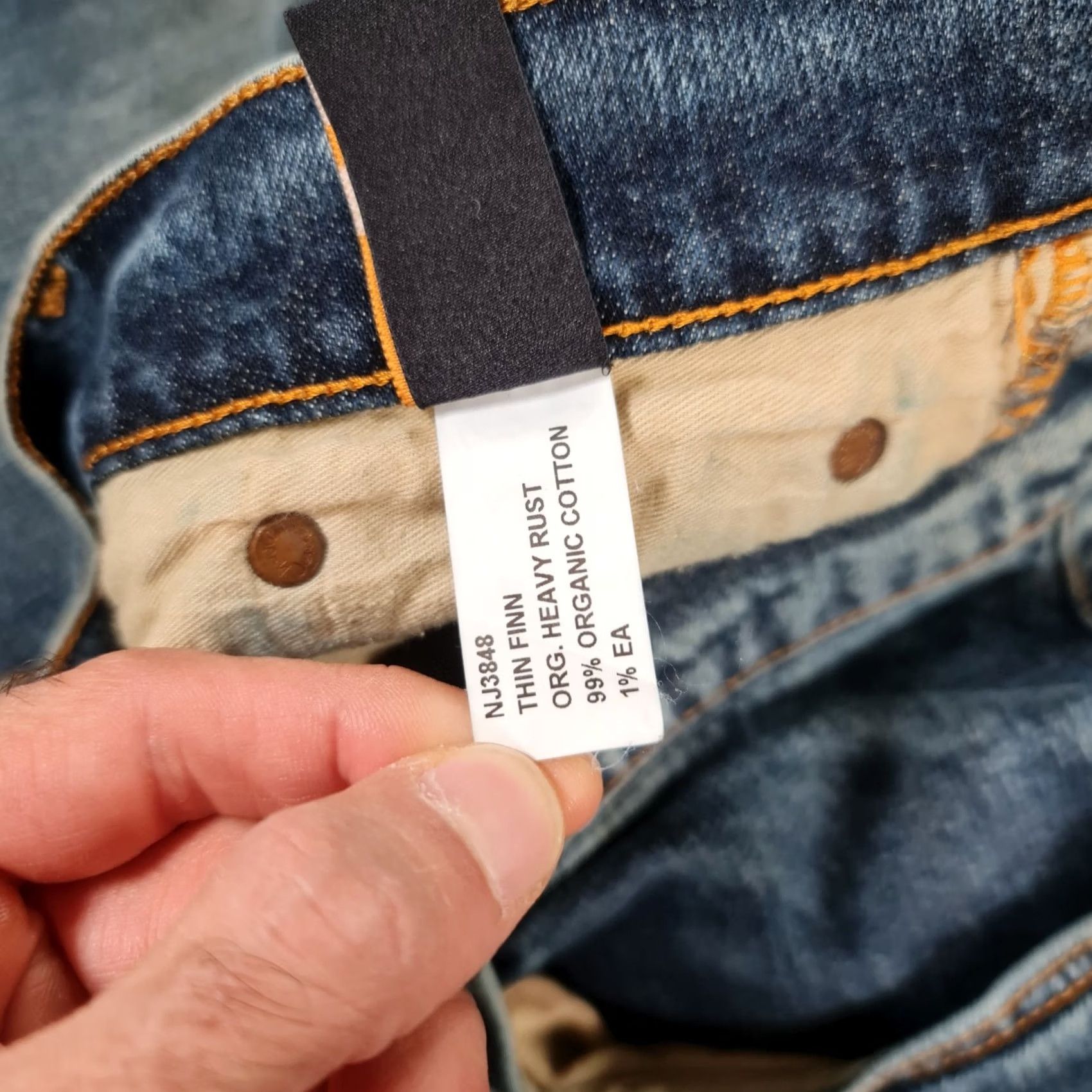 Nudie Jeans Nudie Jeans Nudie Thin Finn Jeans Mens W32 L30 Blue Denim Skinny Stretch Denim Zip Button 5-Pocket Logo Slim Vintage No N/A Size US 32 / EU 48 - 5 Thumbnail