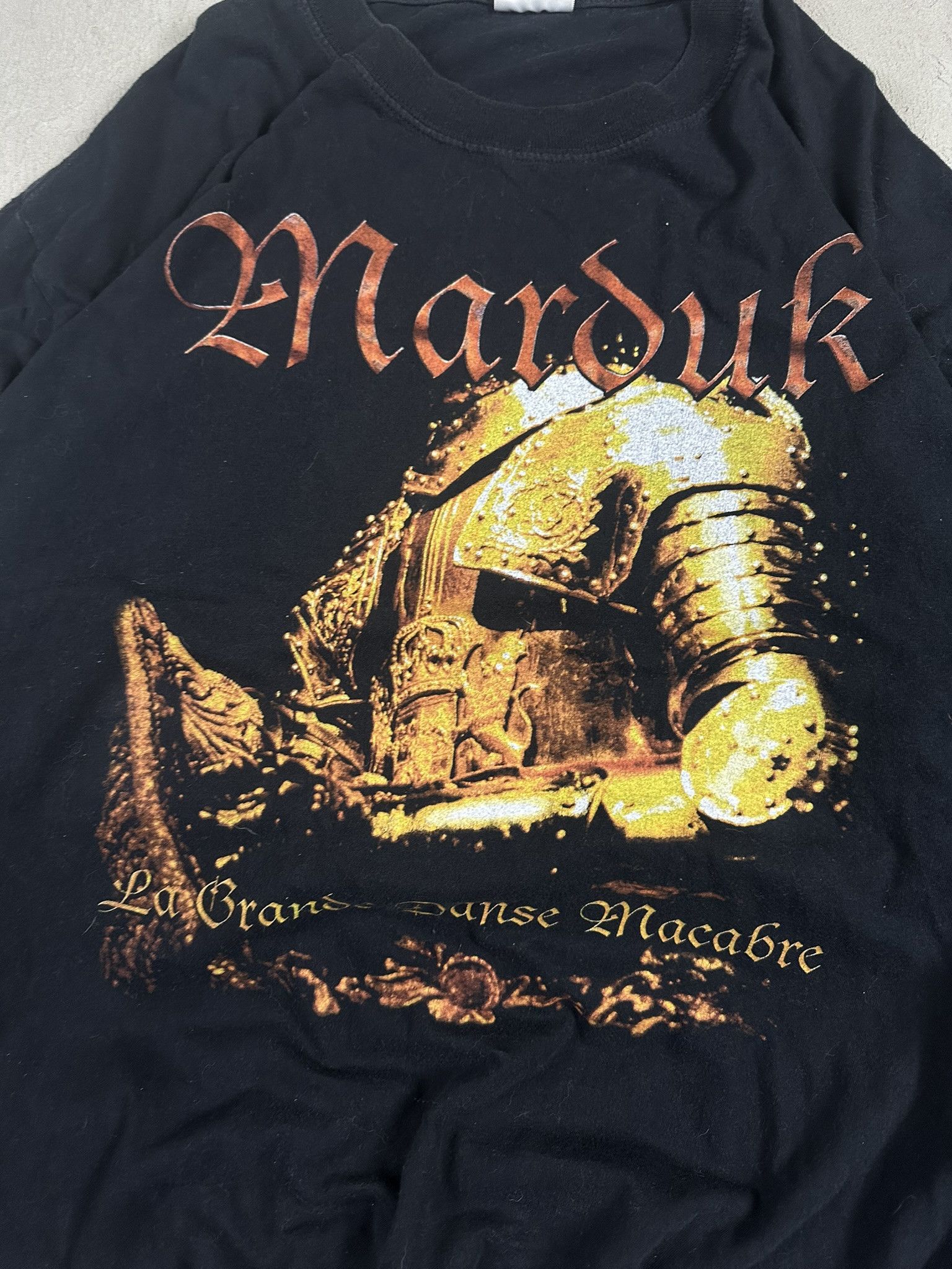Band Tees Rare 2000s Marduk Danse Macabre Black Metal Longsleeve Size US XL / EU 56 / 4 - 10 Thumbnail