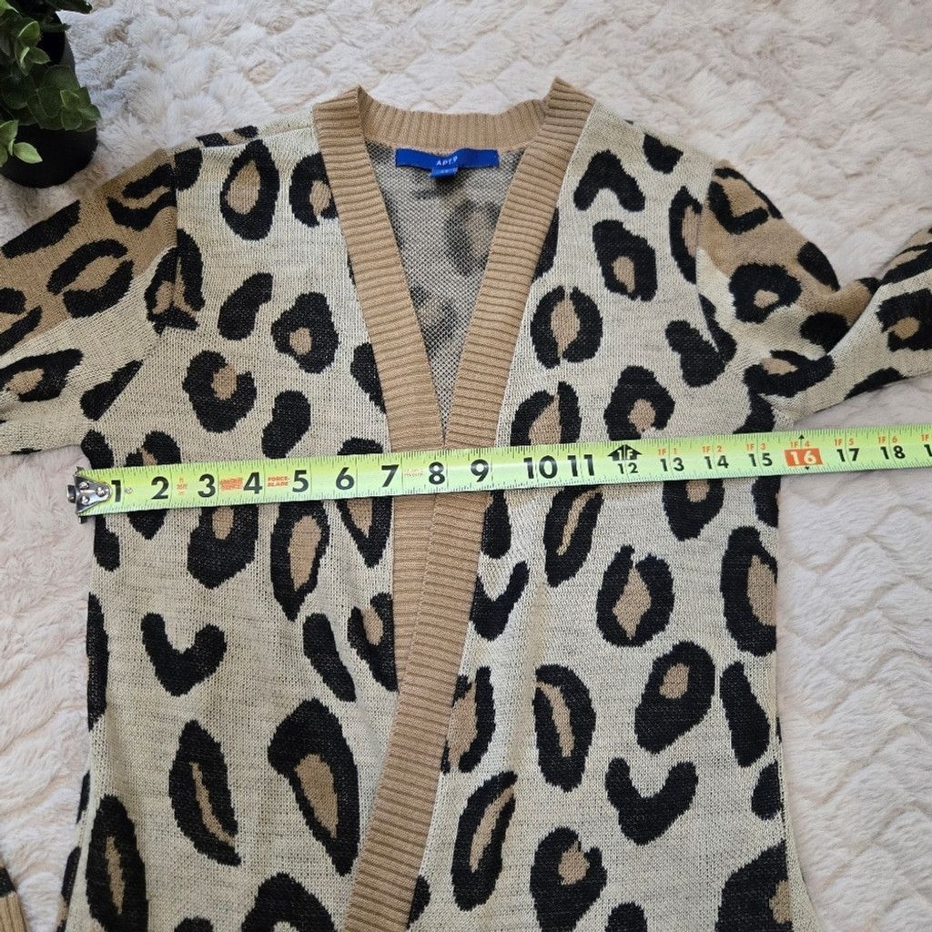 Apt. 9 Apt. 9 Leopard Print Open Front Cardigan, Size X-Small Size XS / US 0-2 / IT 36-38 - 3 Thumbnail