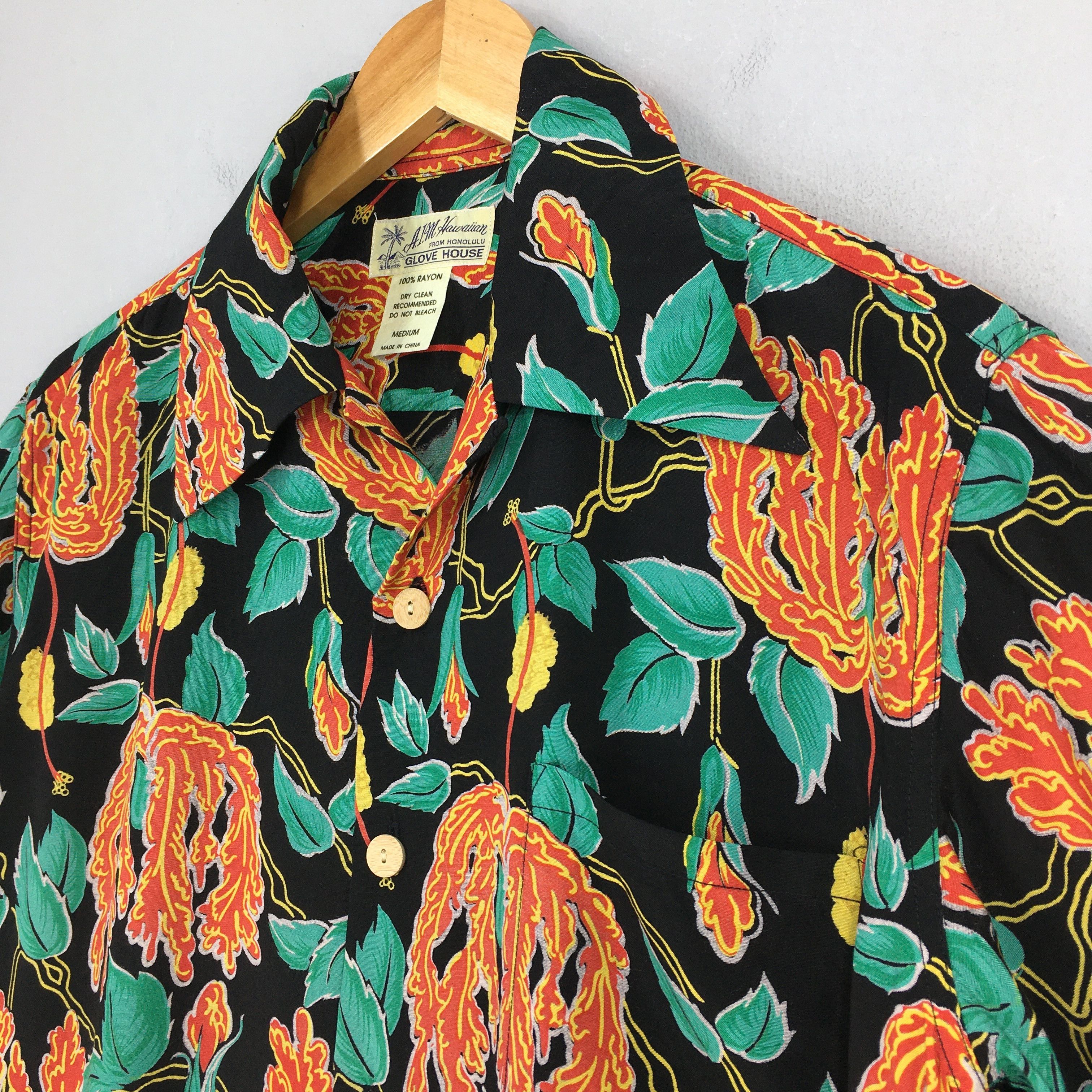 IOLANI Vintage 90s Leaves Hawaii Aloha Tropical Shirts Medium Size US M / EU 48-50 / 2 - 3 Thumbnail