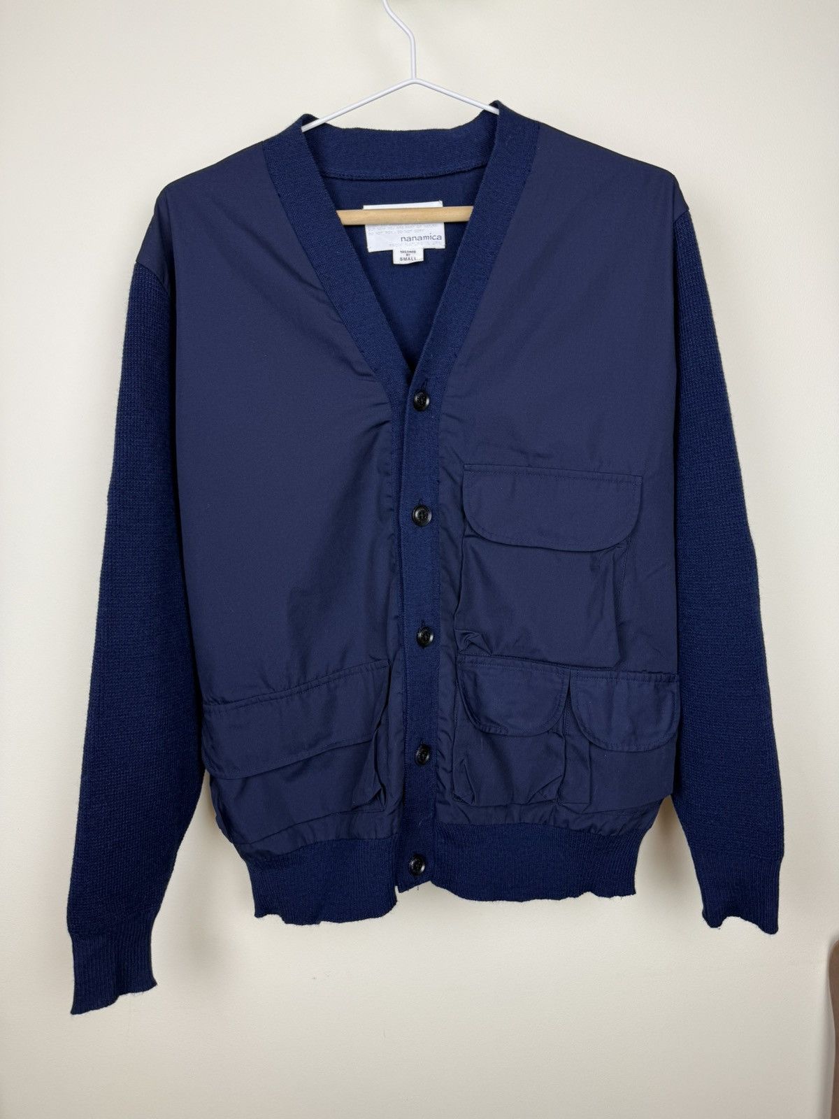 Nanamica Nanamica Hybrid Wool Cardigan Jacket Navy – Made in Japan Size US S / EU 44-46 / 1 - 1 Thumbnail