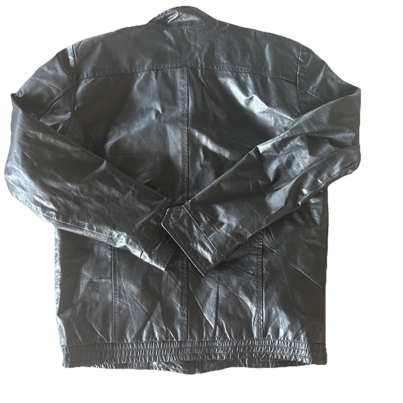 Designer Men's Jacket Genuine Leather Motorcycle Biker Black Jacket Size US L / EU 52-54 / 3 - 8 Thumbnail