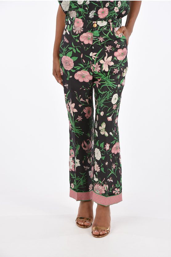 Gucci 🔥75% OFF🔥 [SALE] Gucci Floral Print Silk Palazzo Pants Size 28" / US 6 / IT 42 - 1 Thumbnail