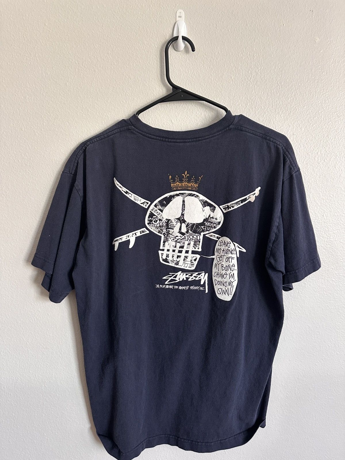 Stussy × Vintage Stussy Navy Blue Skull Vintage Tee Size US L / EU 52-54 / 3 - 2 Thumbnail