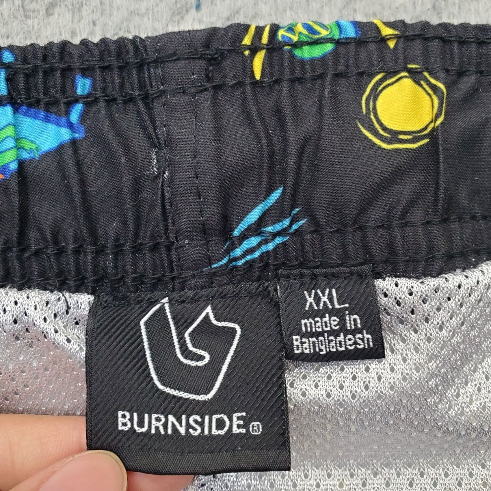 Burnside Burnside Mens Swim Trunk Shorts XXL Multicolor Alien Print Stretch Drawstring Trunks Size US 39 - 6 Thumbnail