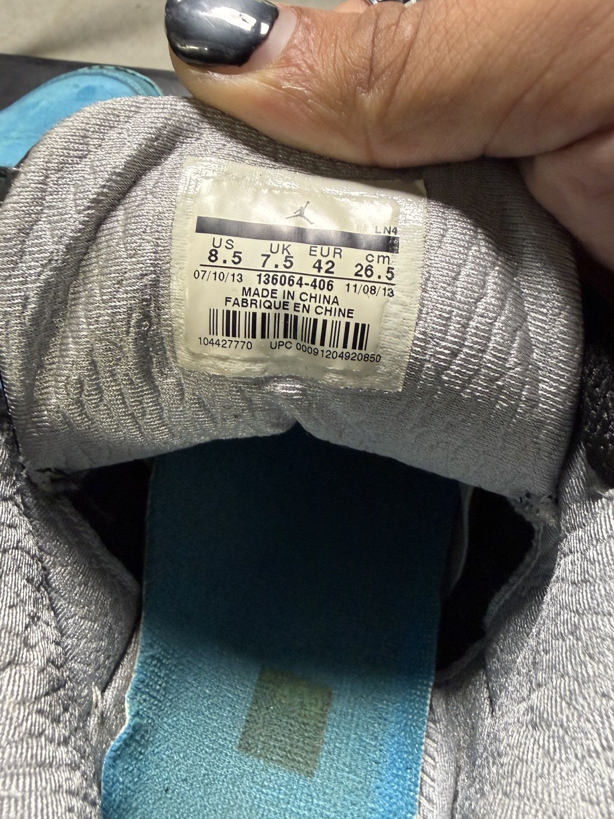 Nike Jordan Air Jordan 3 Retro Powder Blue Men’s Mid Top Sneaker Size US 8.5 / EU 41-42 - 7 Thumbnail