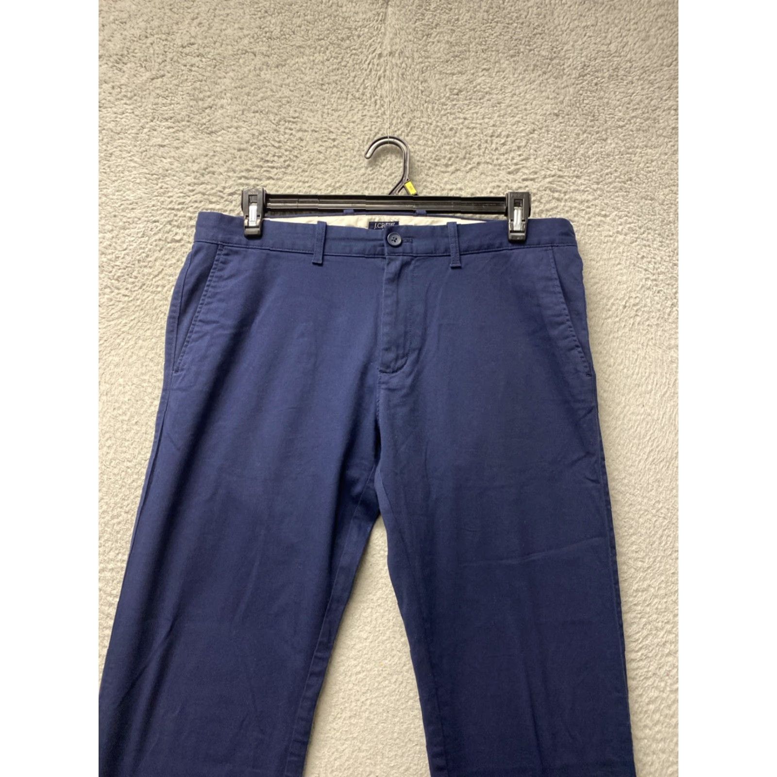 J.Crew VINTAGE J.Crew Slim Fit Dress Pants Men's 34x34 Chino Navy Blue Stretch Formal Trousers Size 34R - 2 Thumbnail