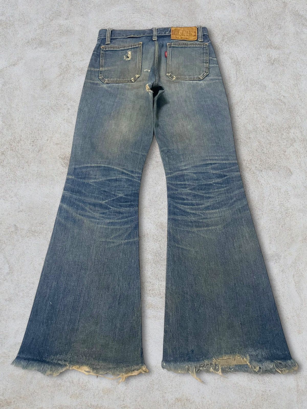 Edwin Rare Vintage 70s Edwin Talon Zip Bottom Bell Flare Bush Jean Size 30" / US 8 / IT 44 - 3 Thumbnail