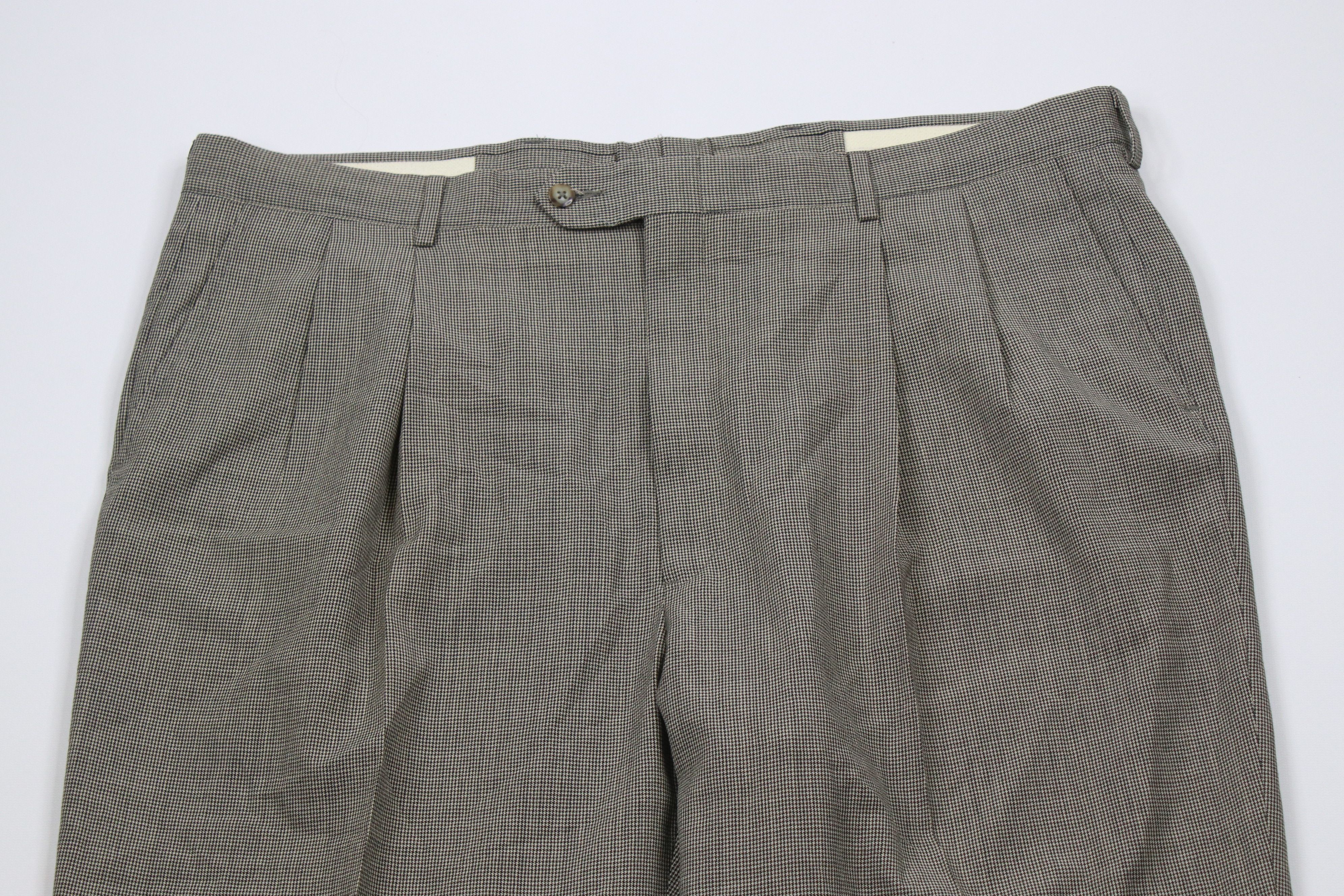 Vintage Vintage 90s Streetwear Houndstooth Wide Leg Chino Pants Size US 40 / EU 56 - 2 Thumbnail