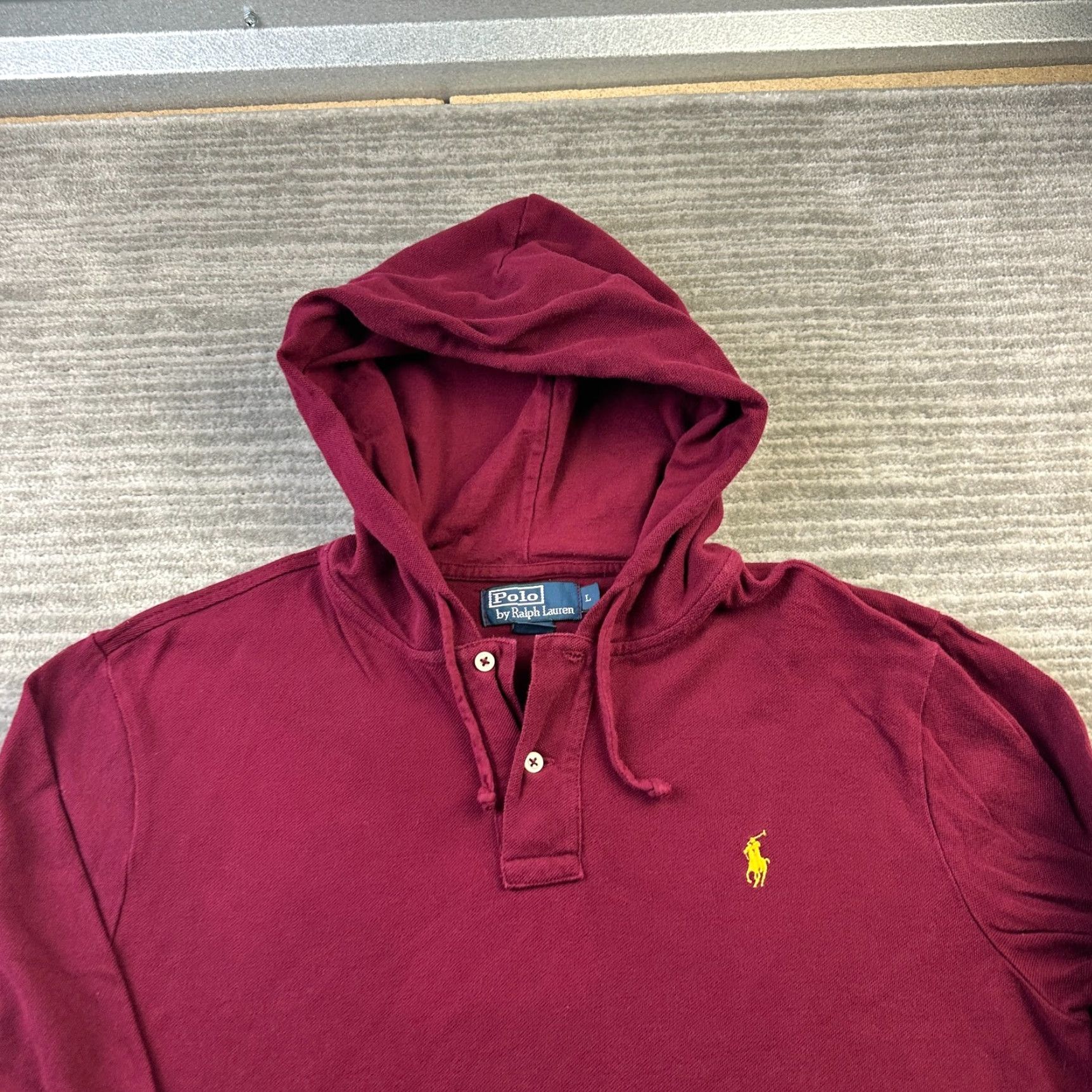 Polo Ralph Lauren Polo Ralph Lauren Hoodie Mens L Red Knit Pony Sweatshirt Size US L / EU 52-54 / 3 - 3 Thumbnail