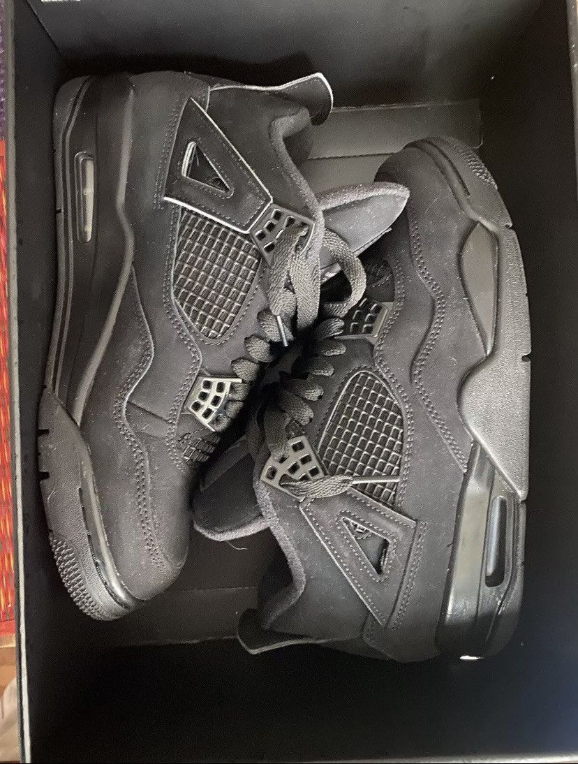 Jordan Brand × Nike Air Jordan Retro 4 Black/Black-LT Graphite ‘Black Cat’ Size US 7.5 / EU 40-41 - 1 Thumbnail